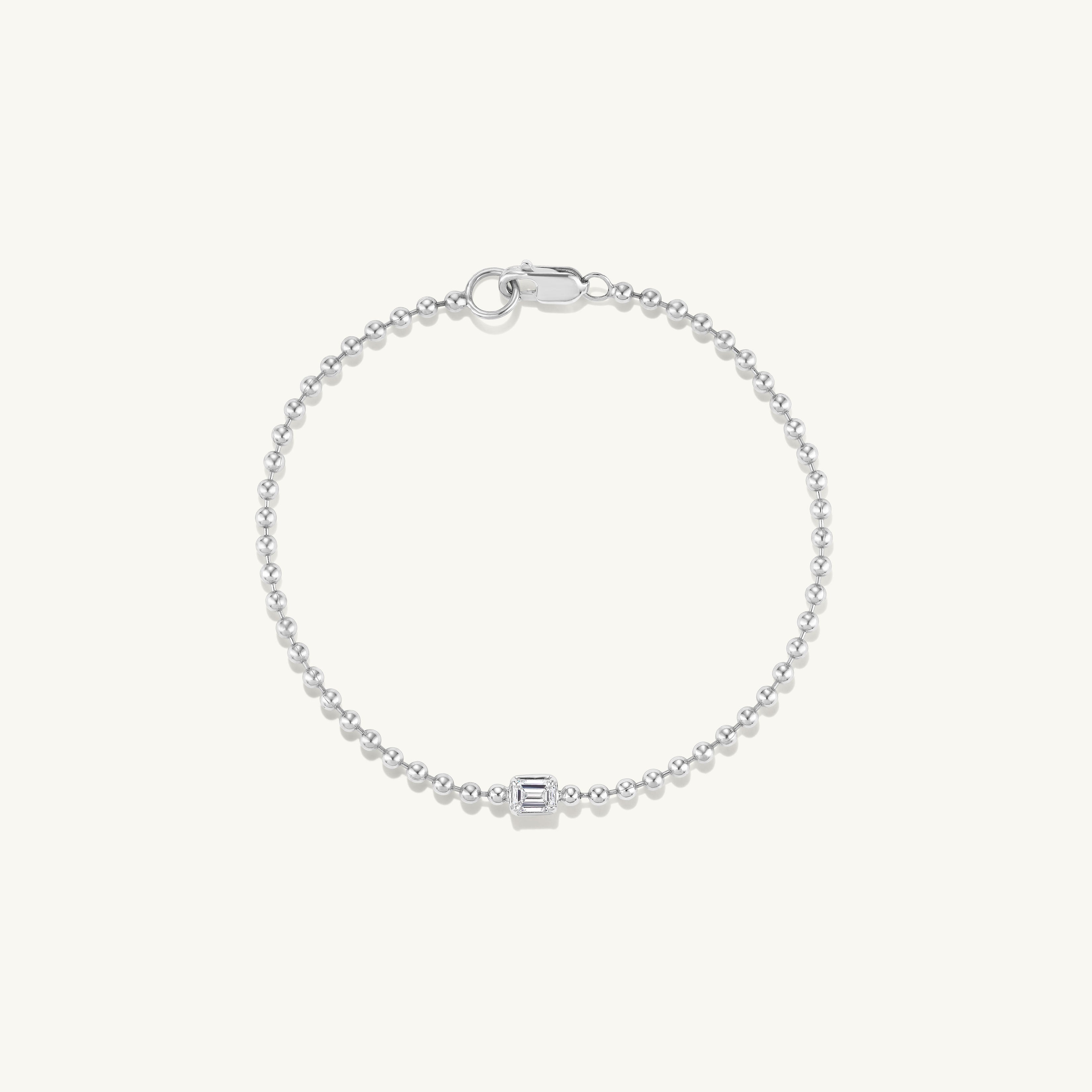 Beaded Emerald Cut Bracelet