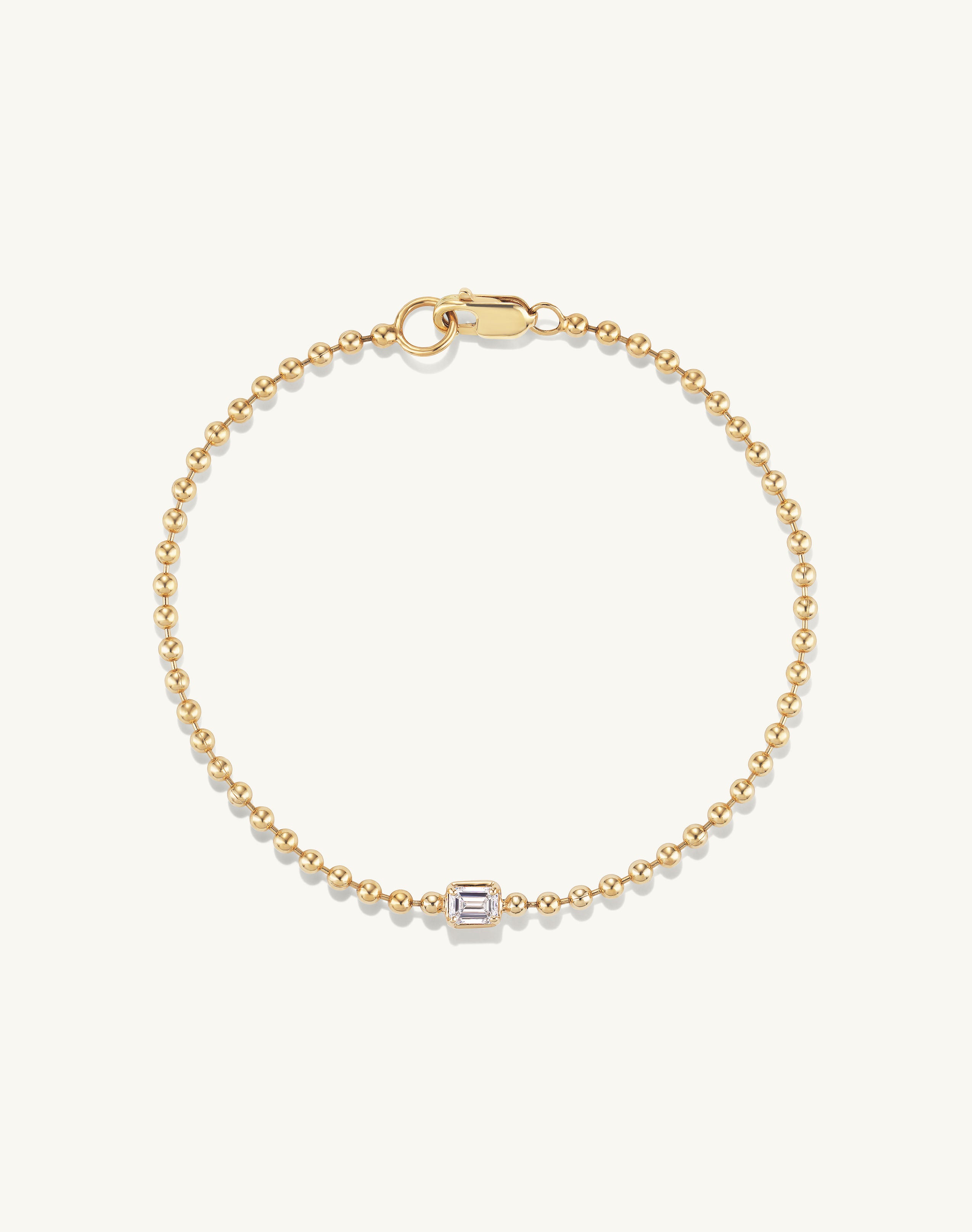 Beaded Emerald Cut Bracelet