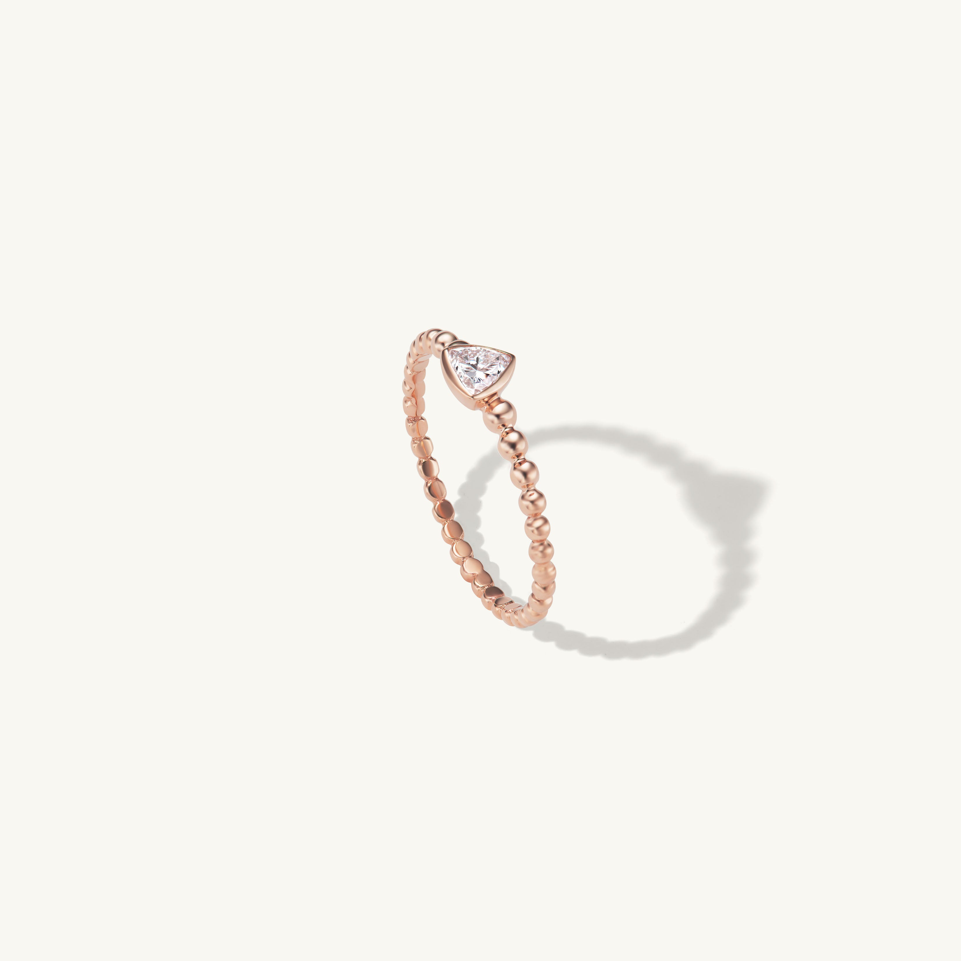 Beaded Trillion Ring