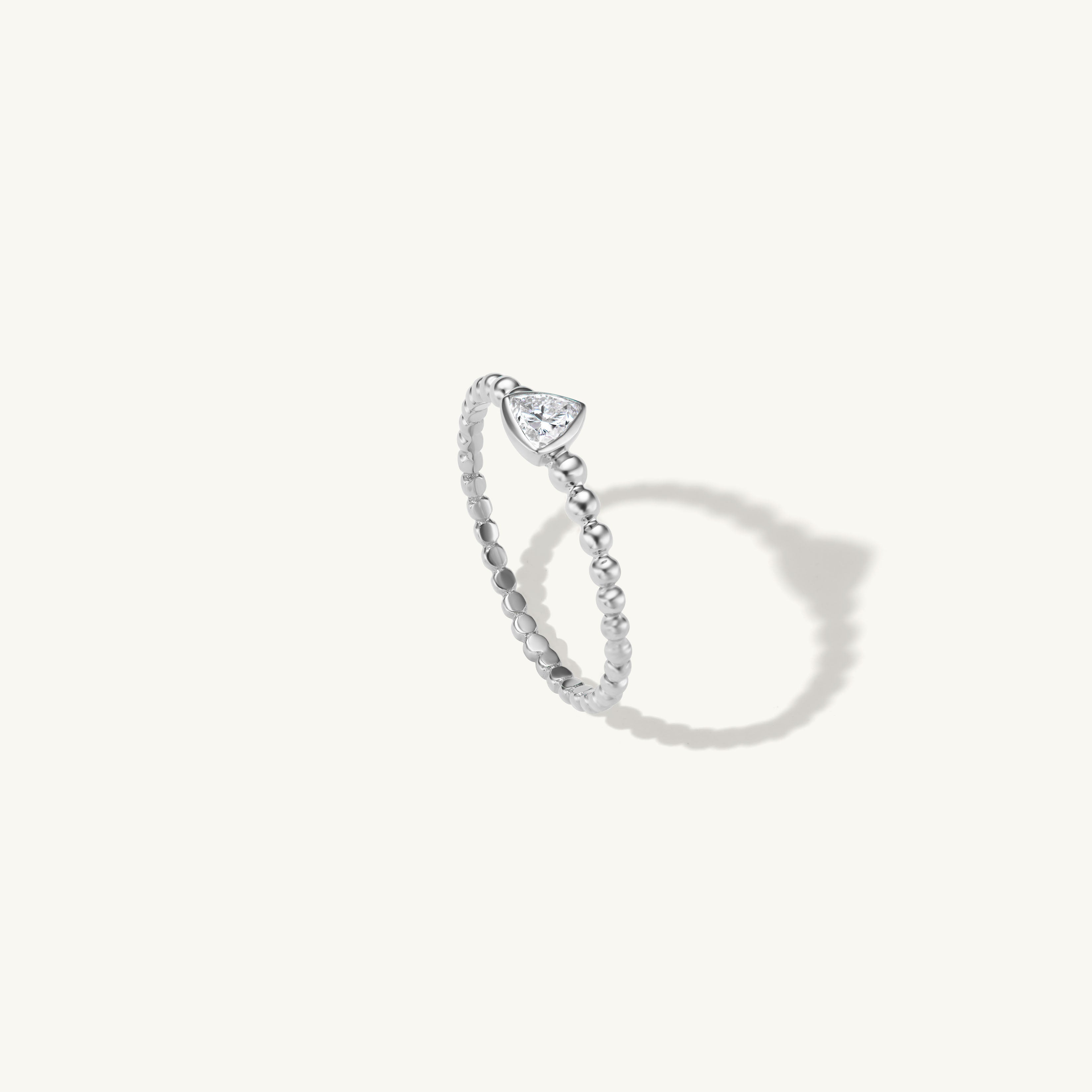 Beaded Trillion Ring