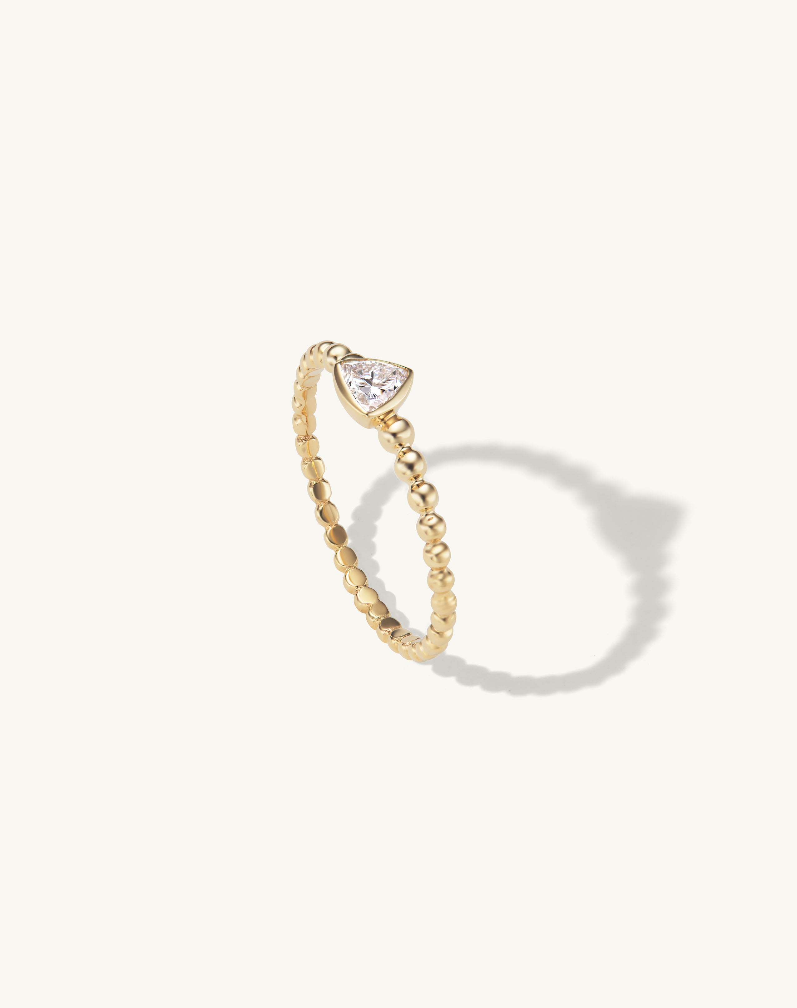 Beaded Trillion Ring
