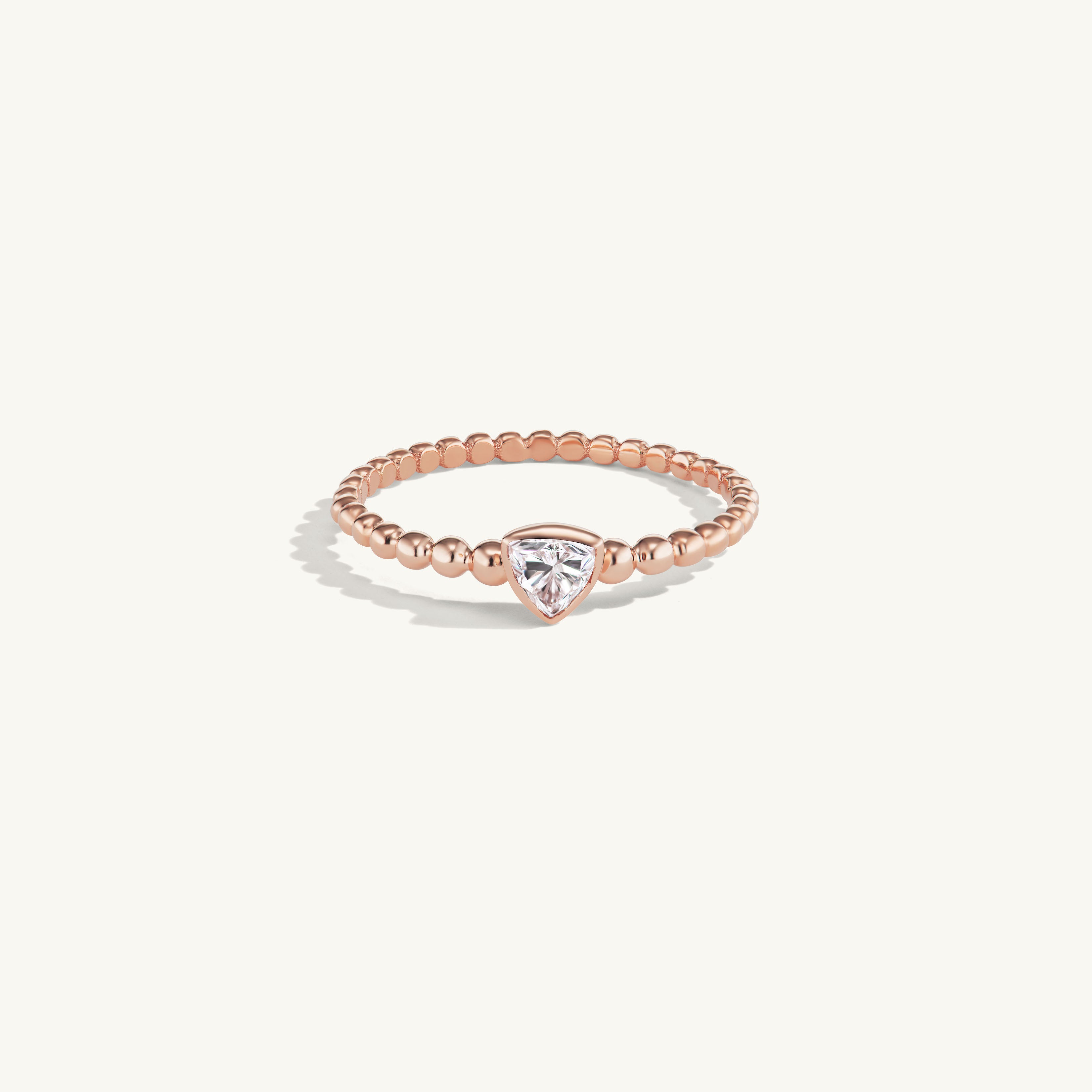 Beaded Trillion Ring