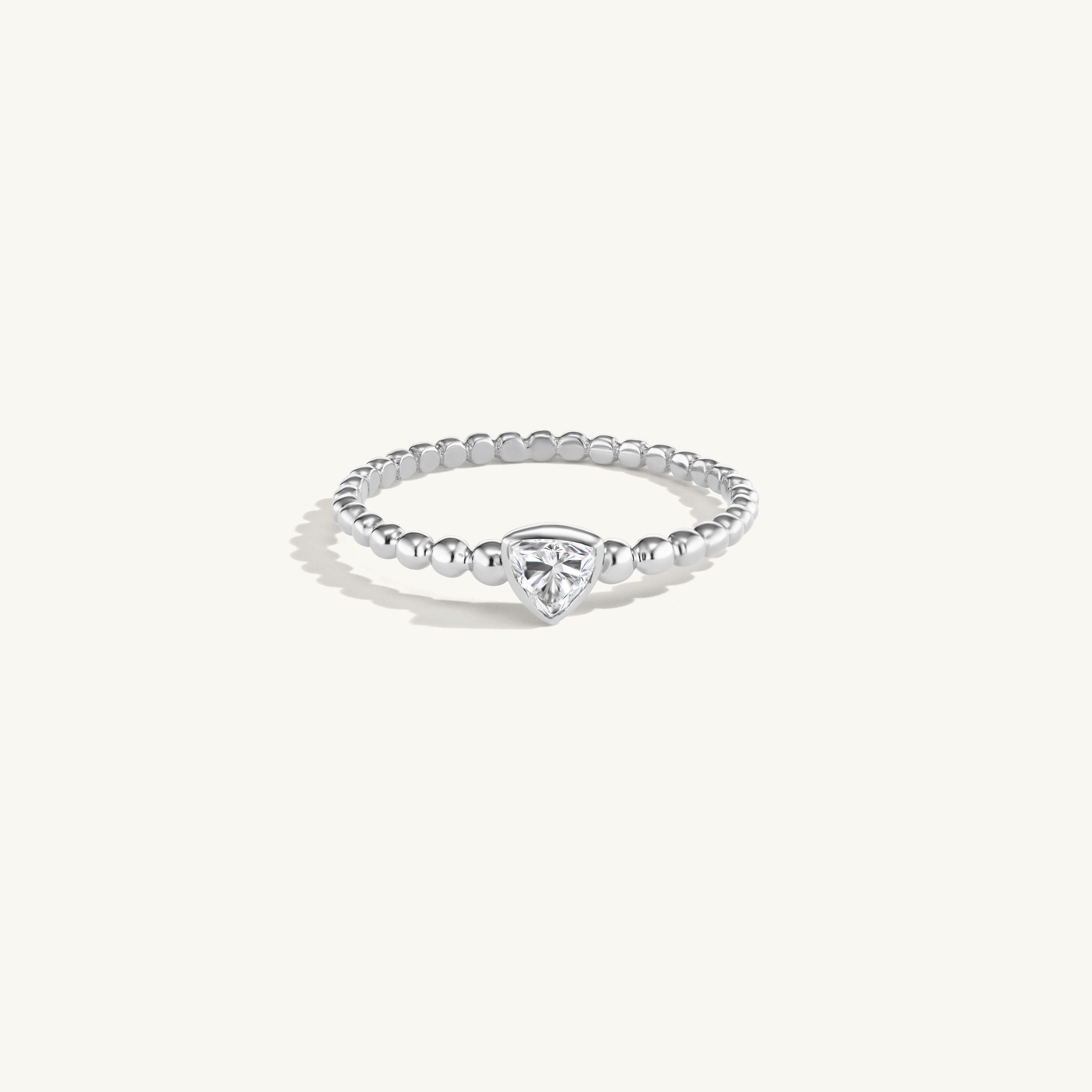 Beaded Trillion Ring