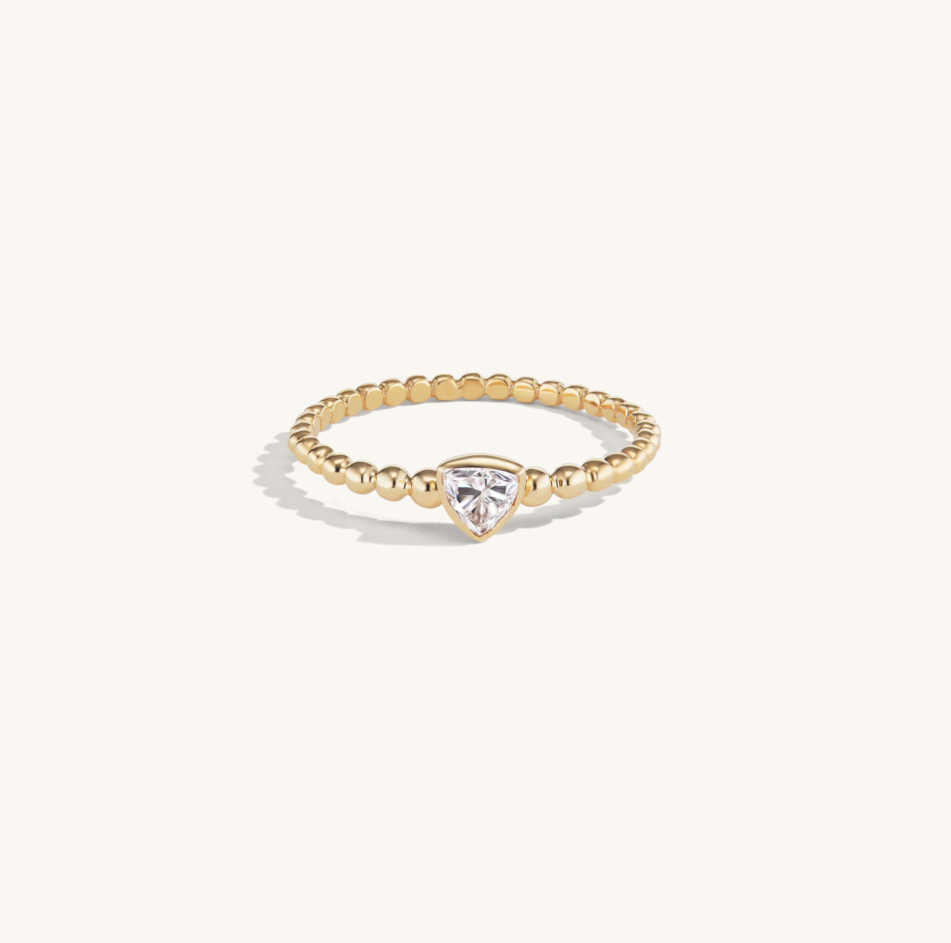 Beaded Trillion Ring