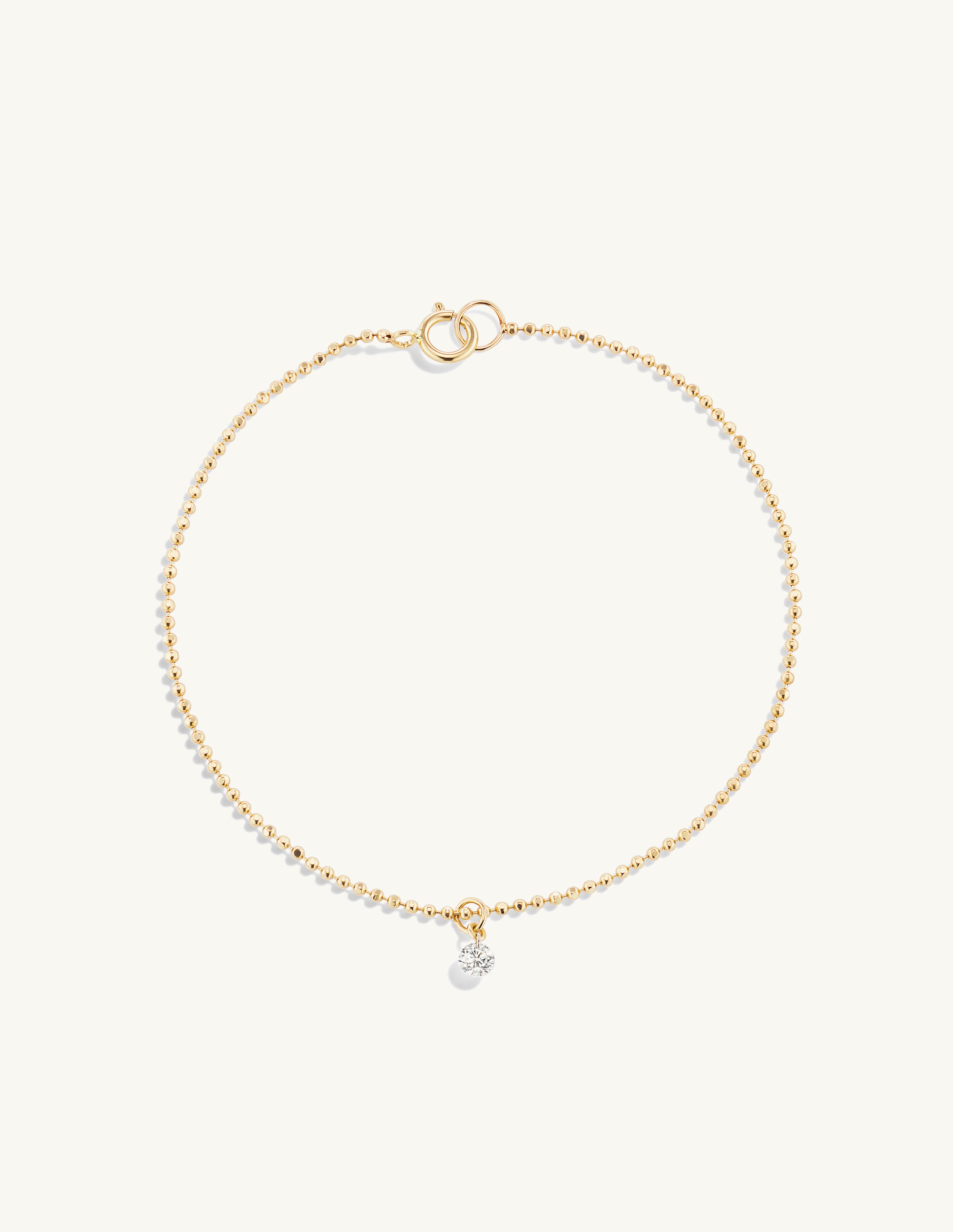 Pierced Diamond Beaded Chain Bracelet