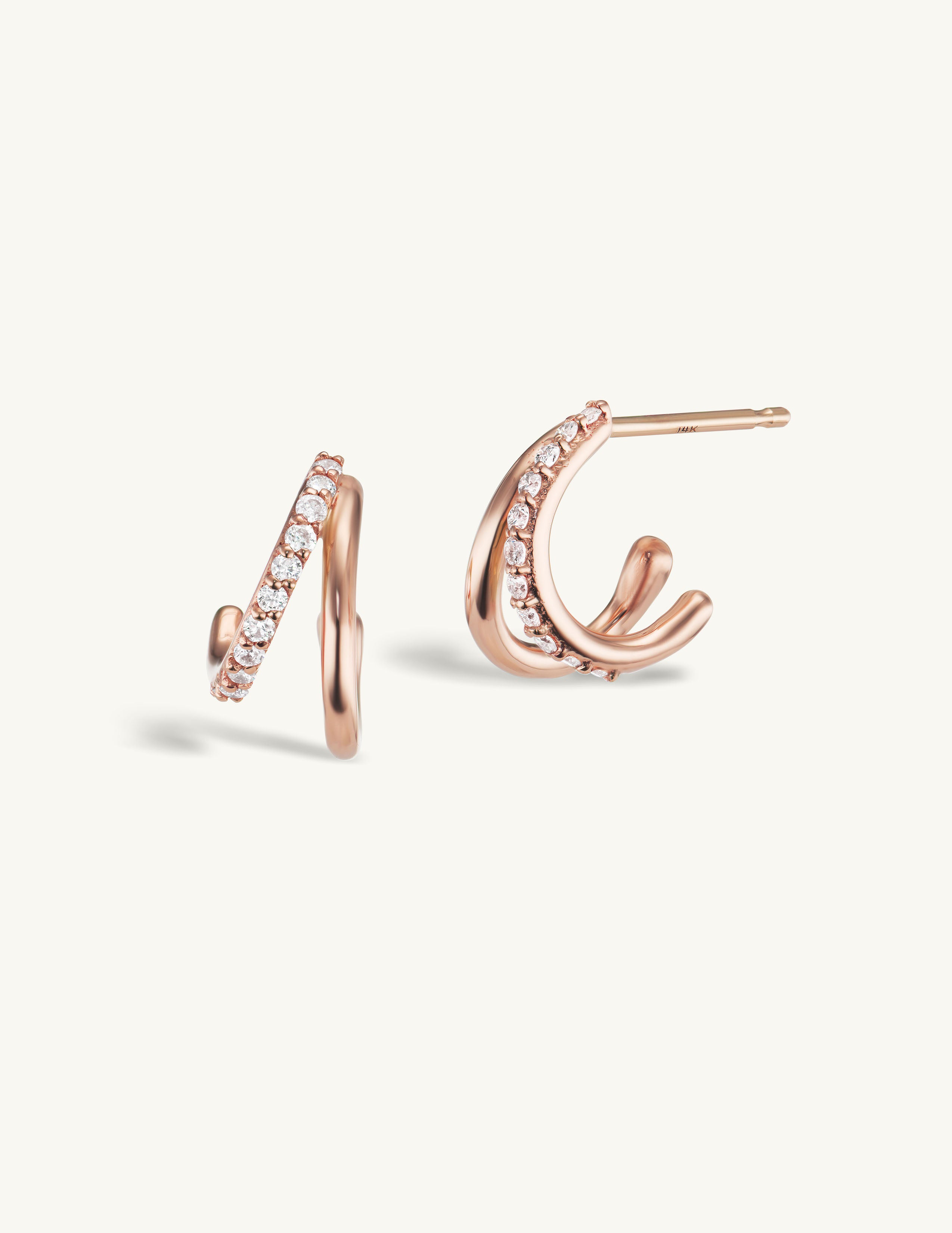 SRJ x KJH Pave Webbed Hoop