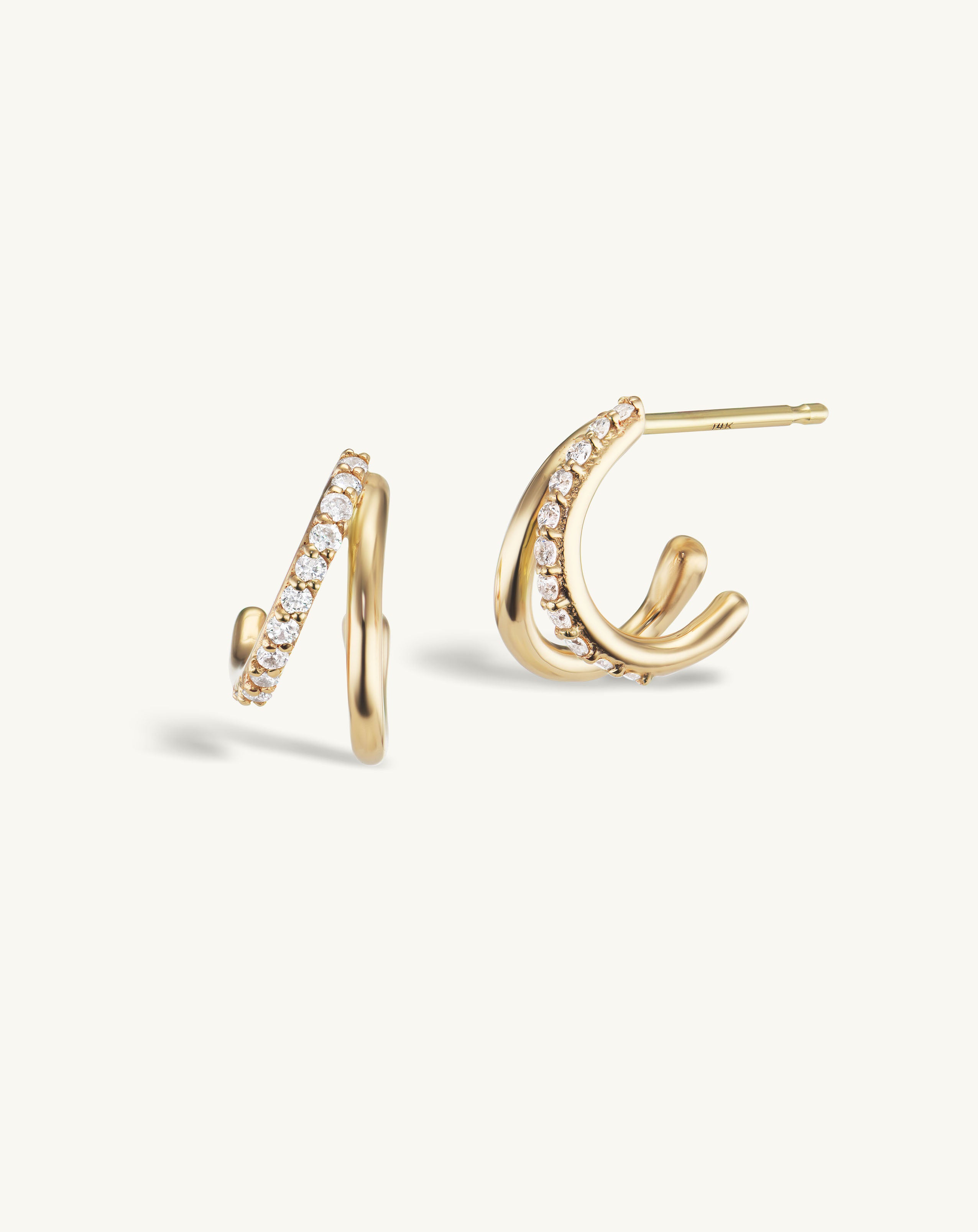 SRJ x KJH Pave Webbed Hoop