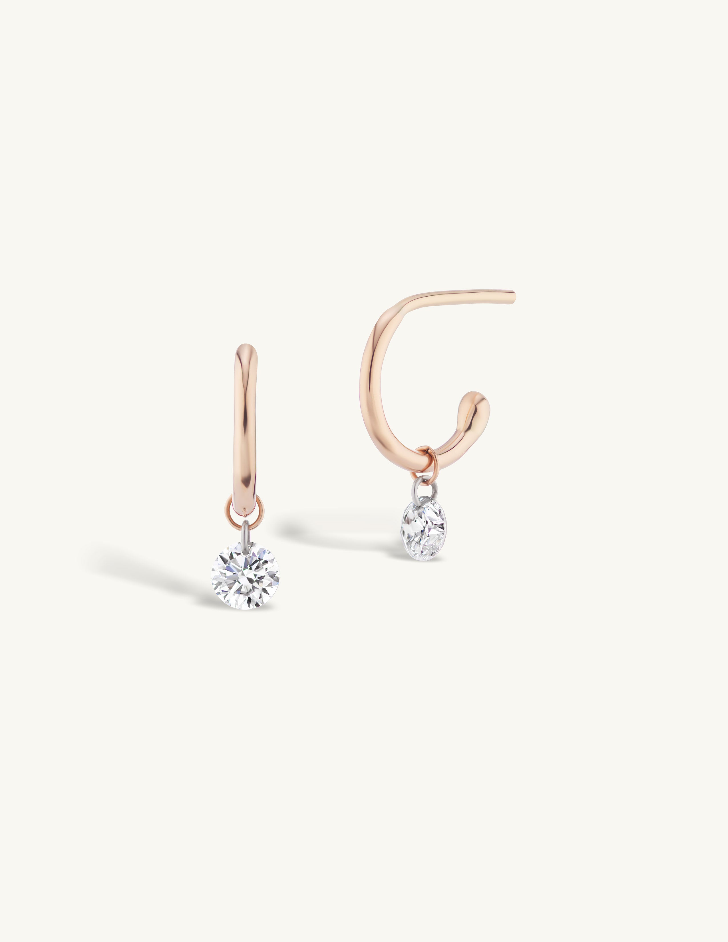 Pierced Diamond Huggie
