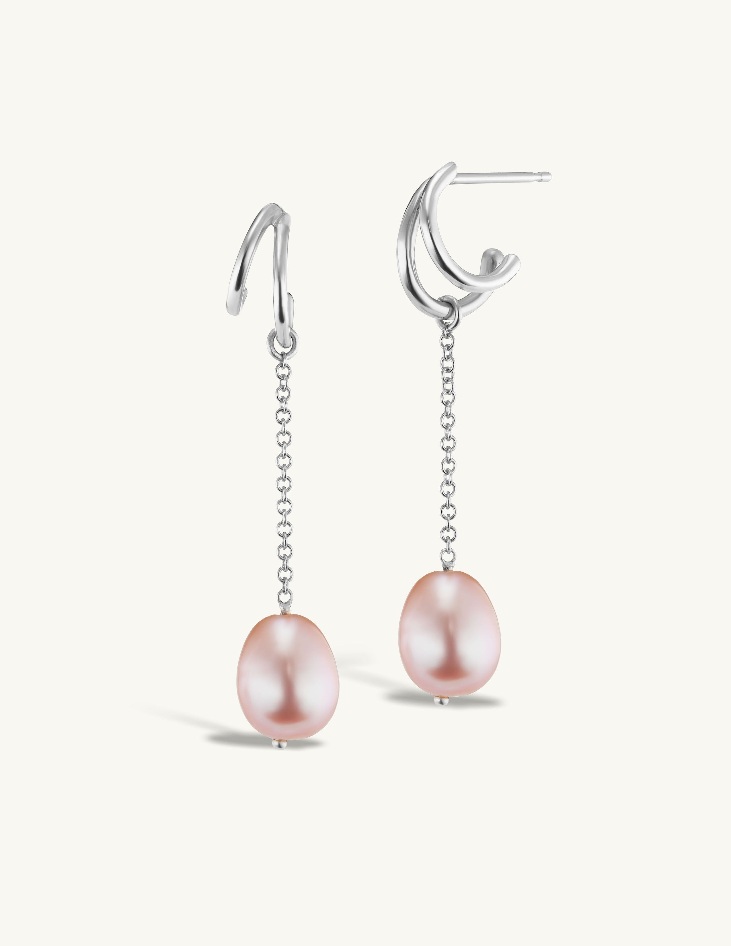 SRJ x KJH Webbed Hoop with Pearl Chain