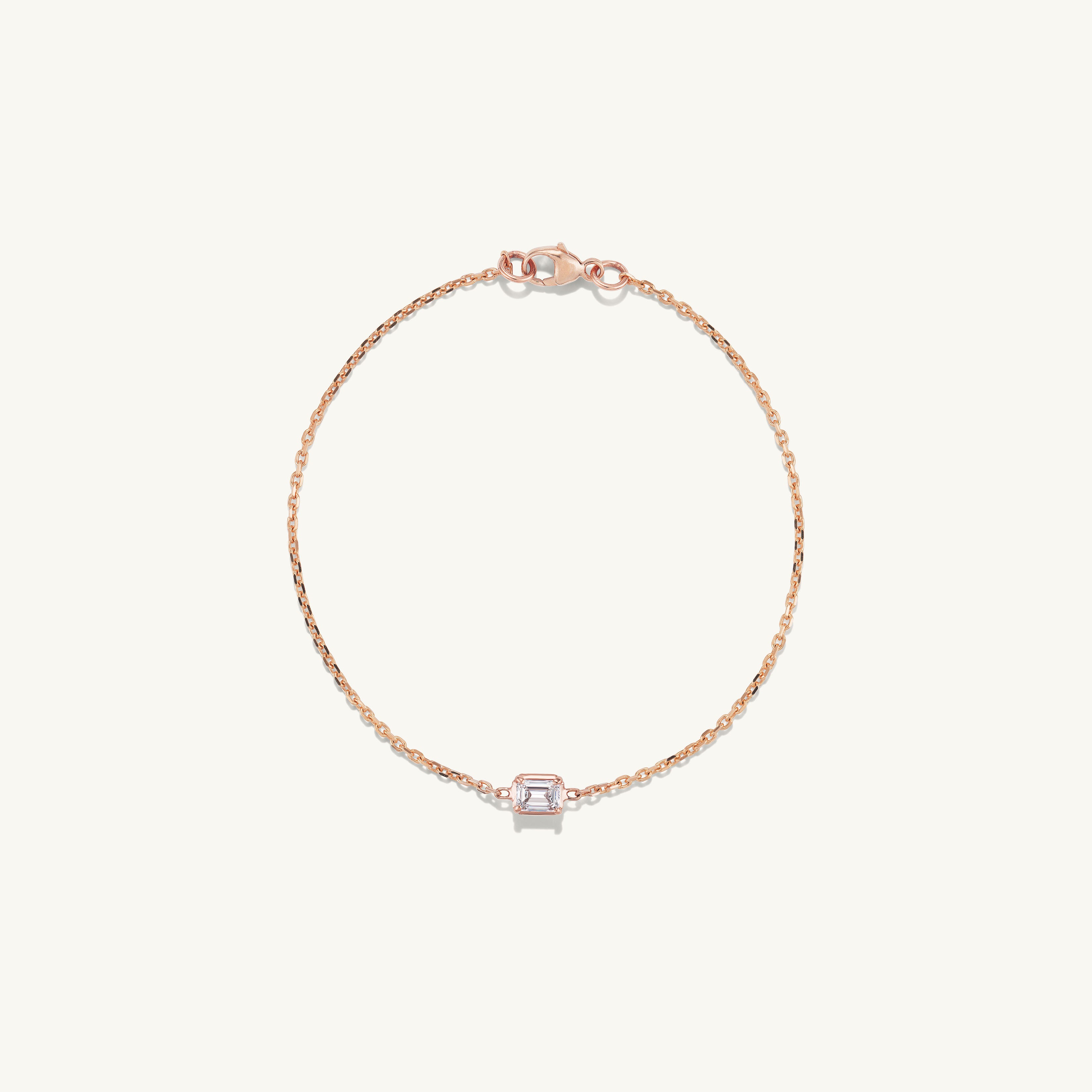 Emerald Cut Chain Bracelet