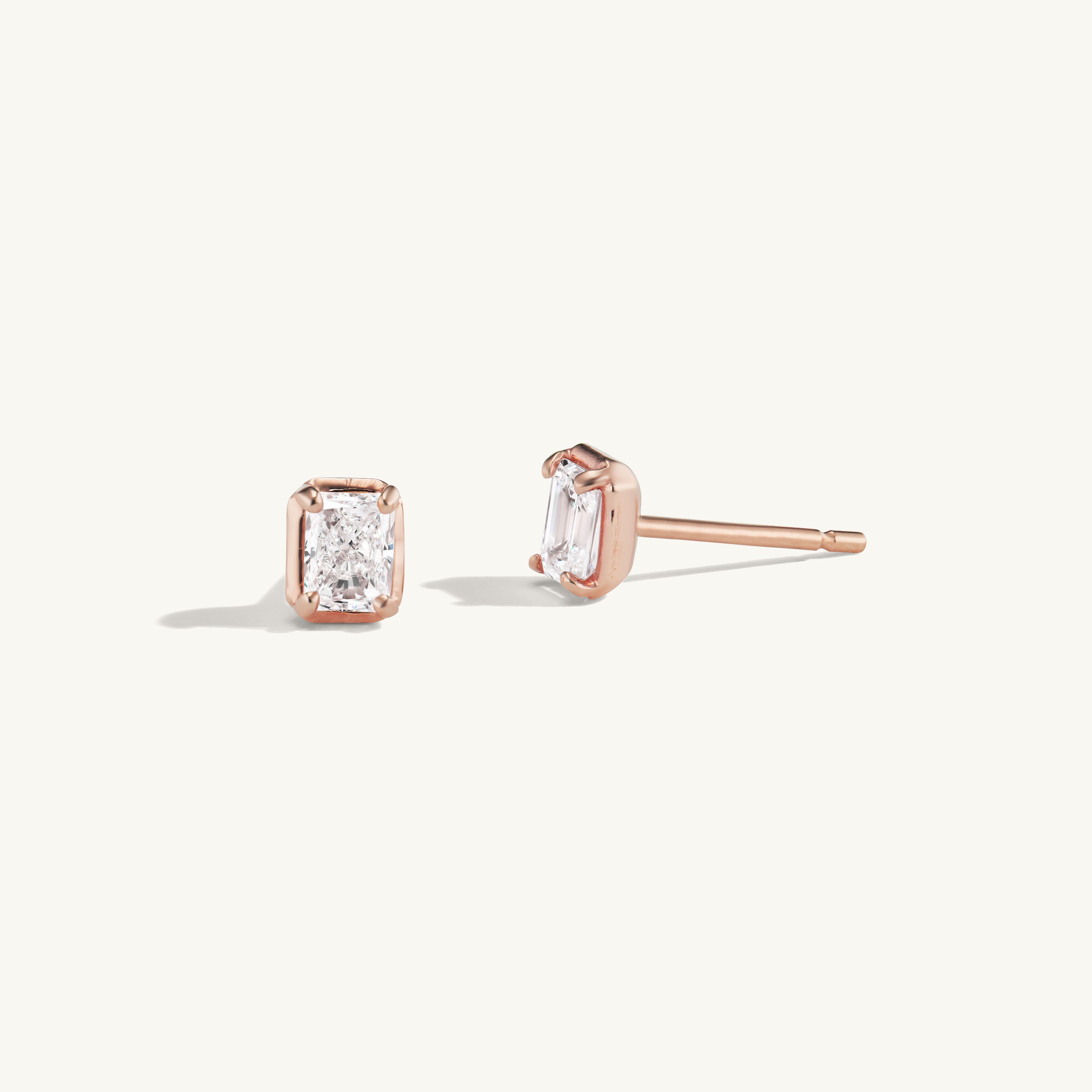 Emerald Cut Studs