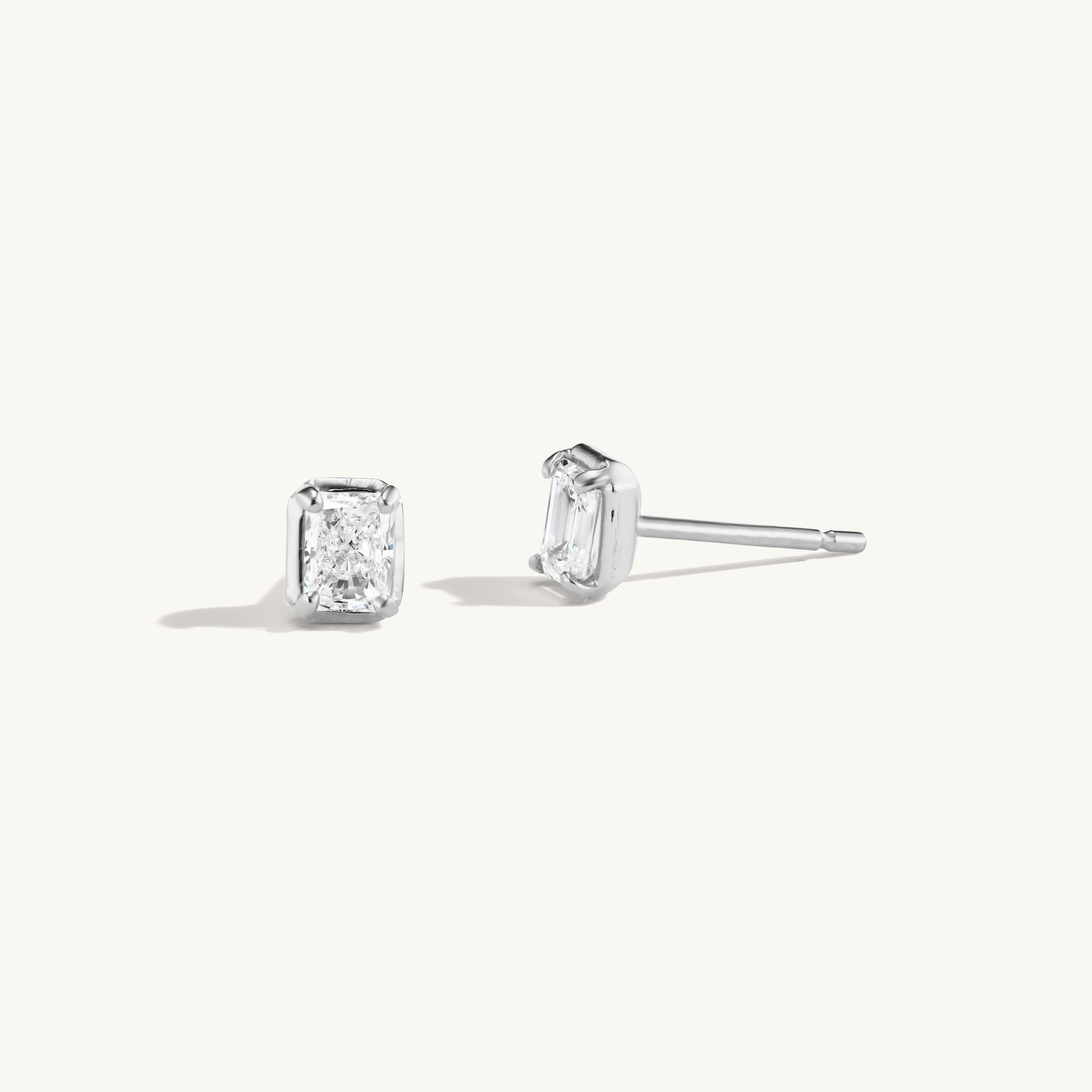 Emerald Cut Studs