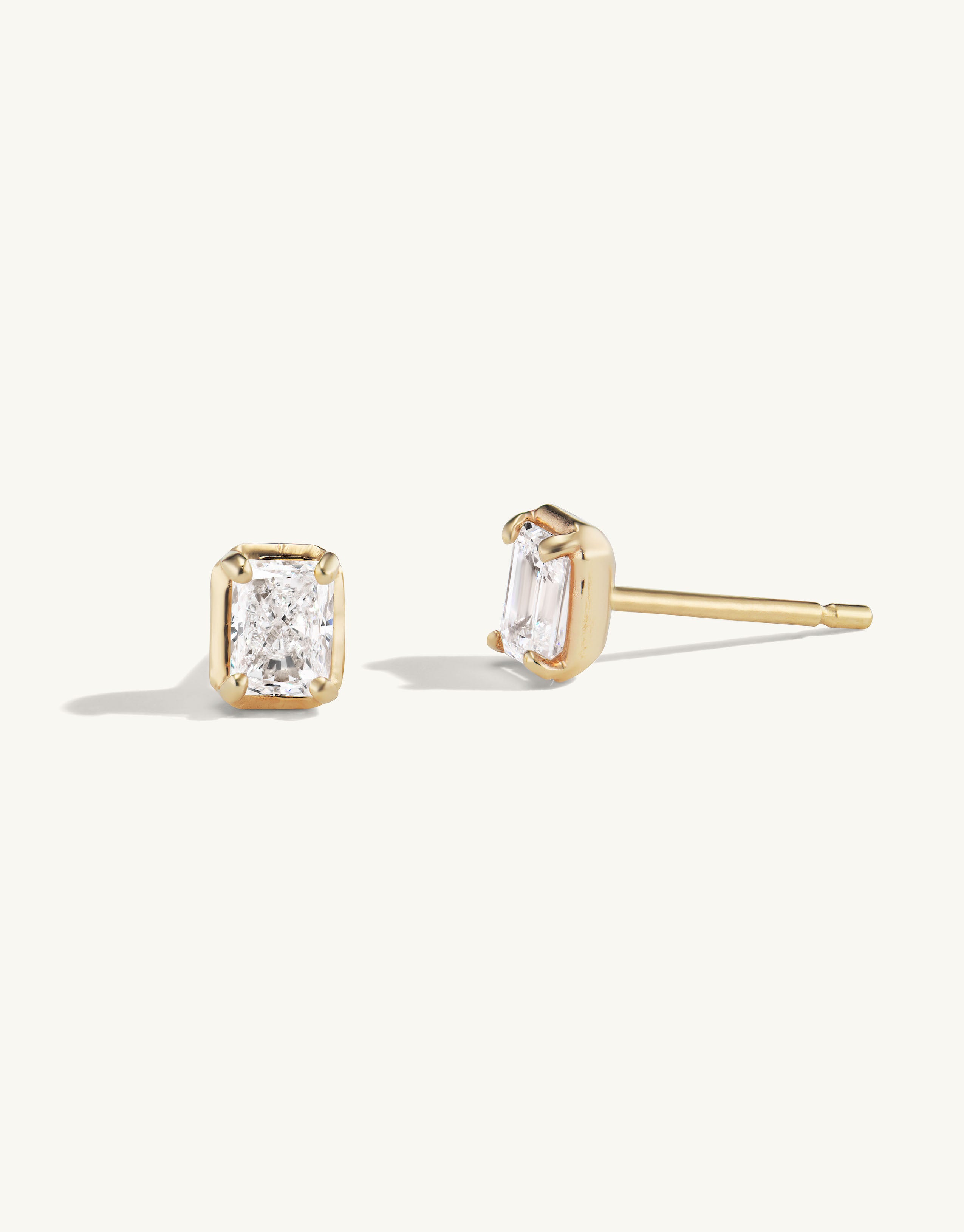 Emerald Cut Studs