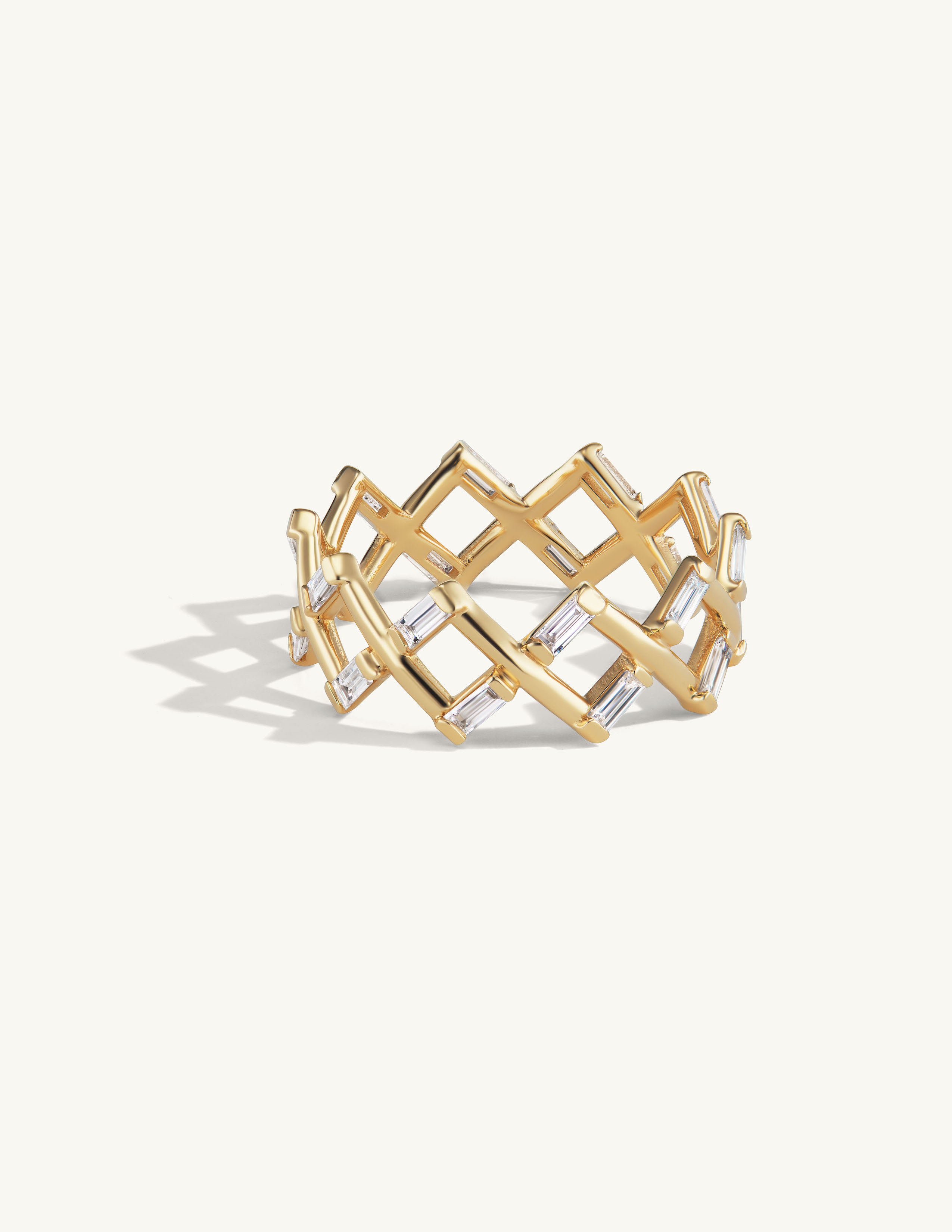 Everytown Baguette Diamond X Ring