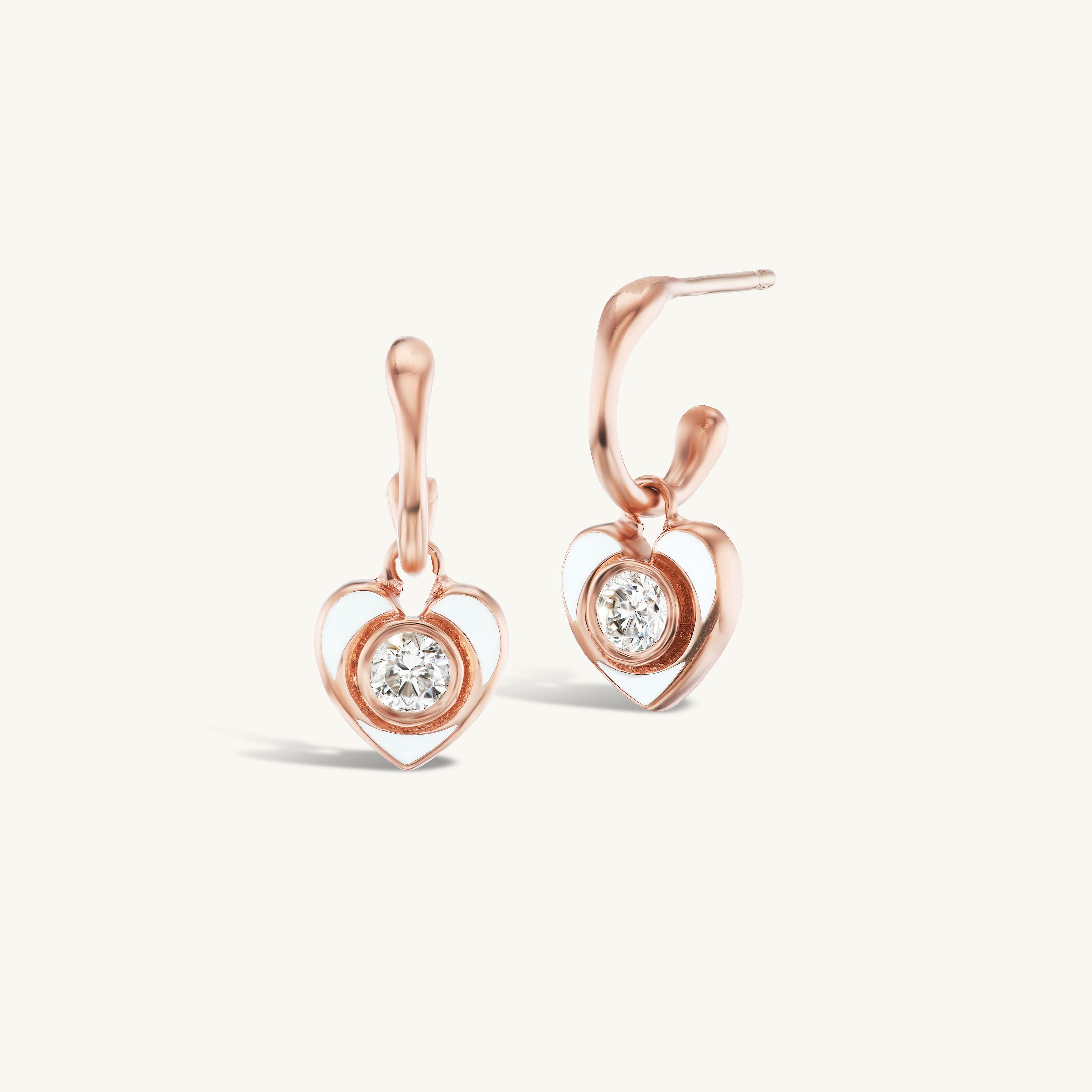 SRJ X ZM Enamel Baby Heart Earrings