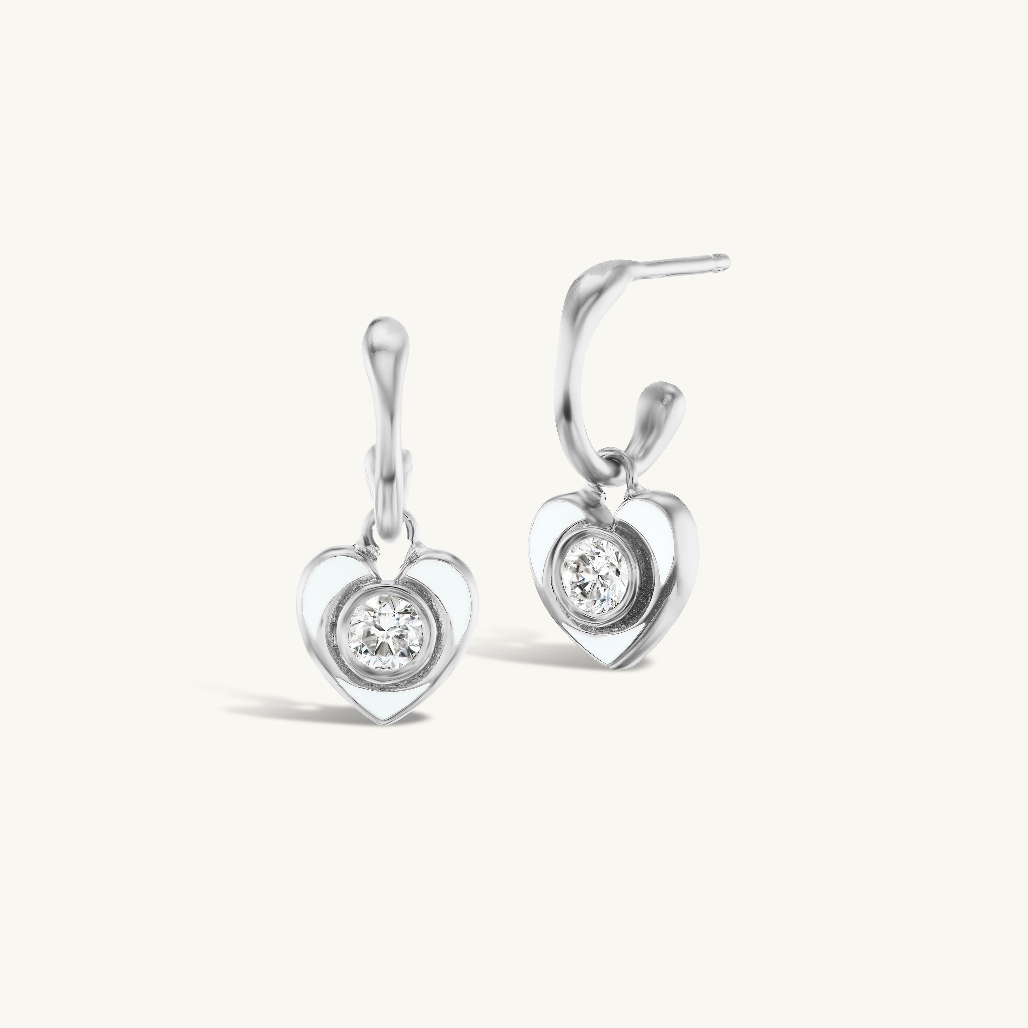 SRJ X ZM Enamel Baby Heart Earrings