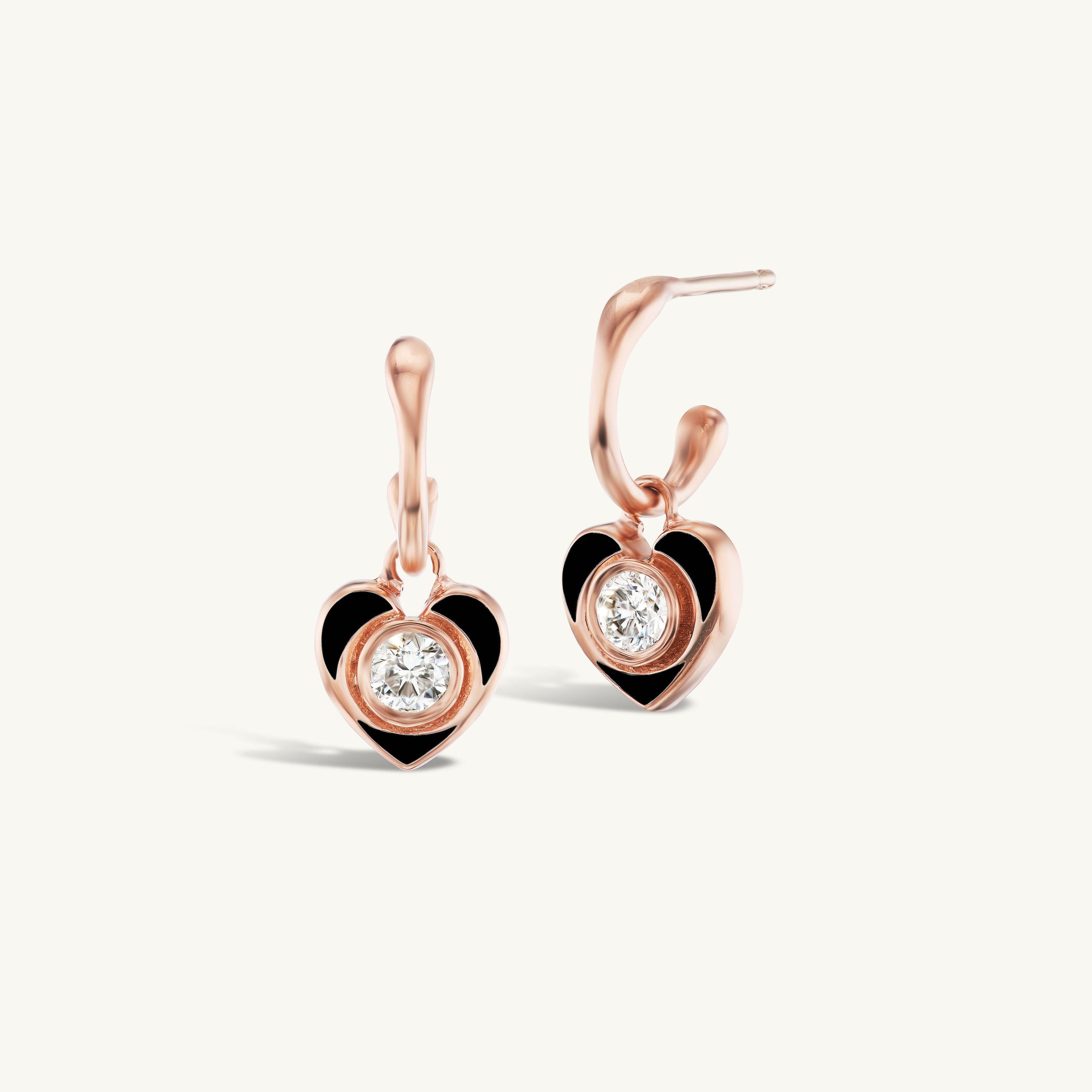 SRJ X ZM Enamel Baby Heart Earrings