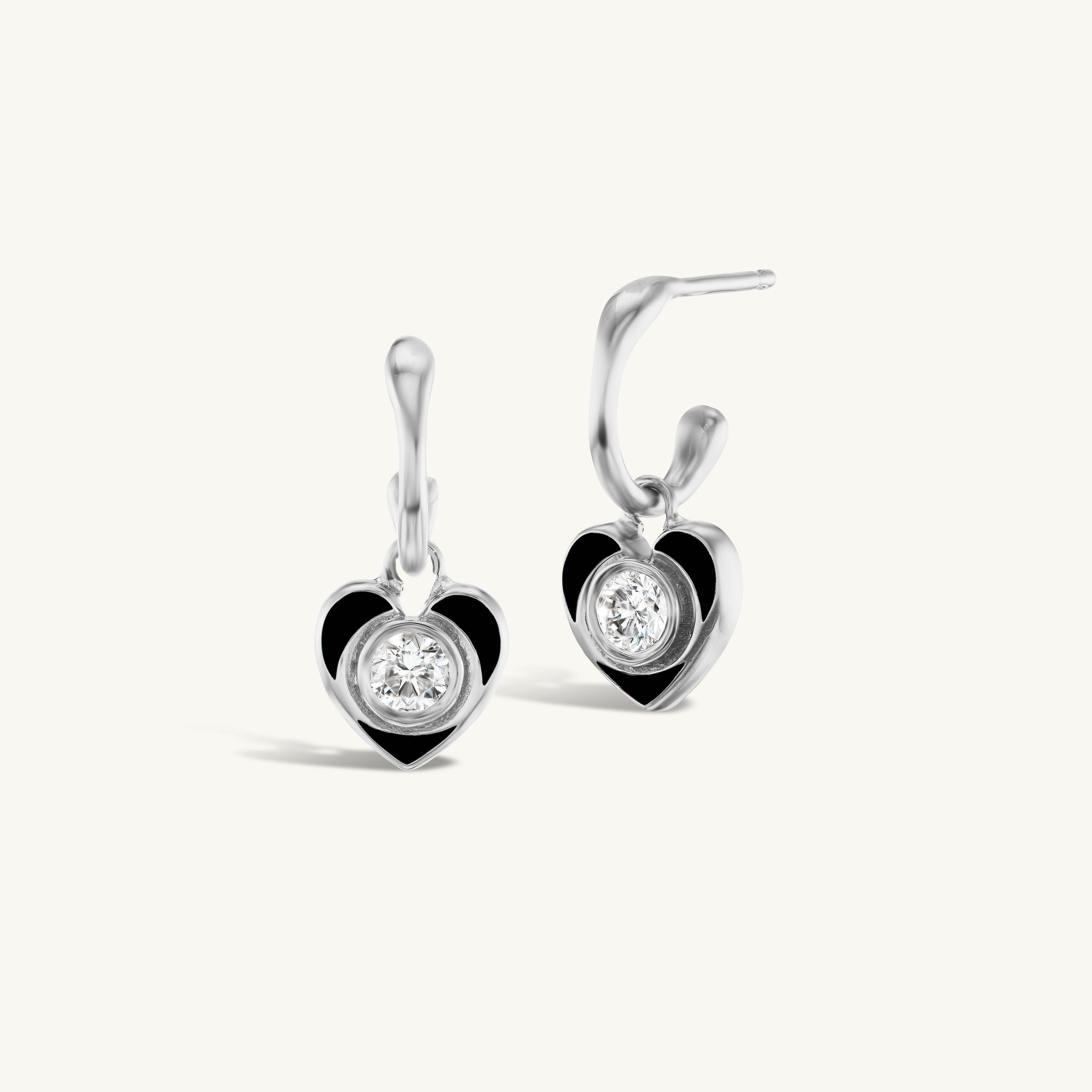 SRJ X ZM Enamel Baby Heart Earrings