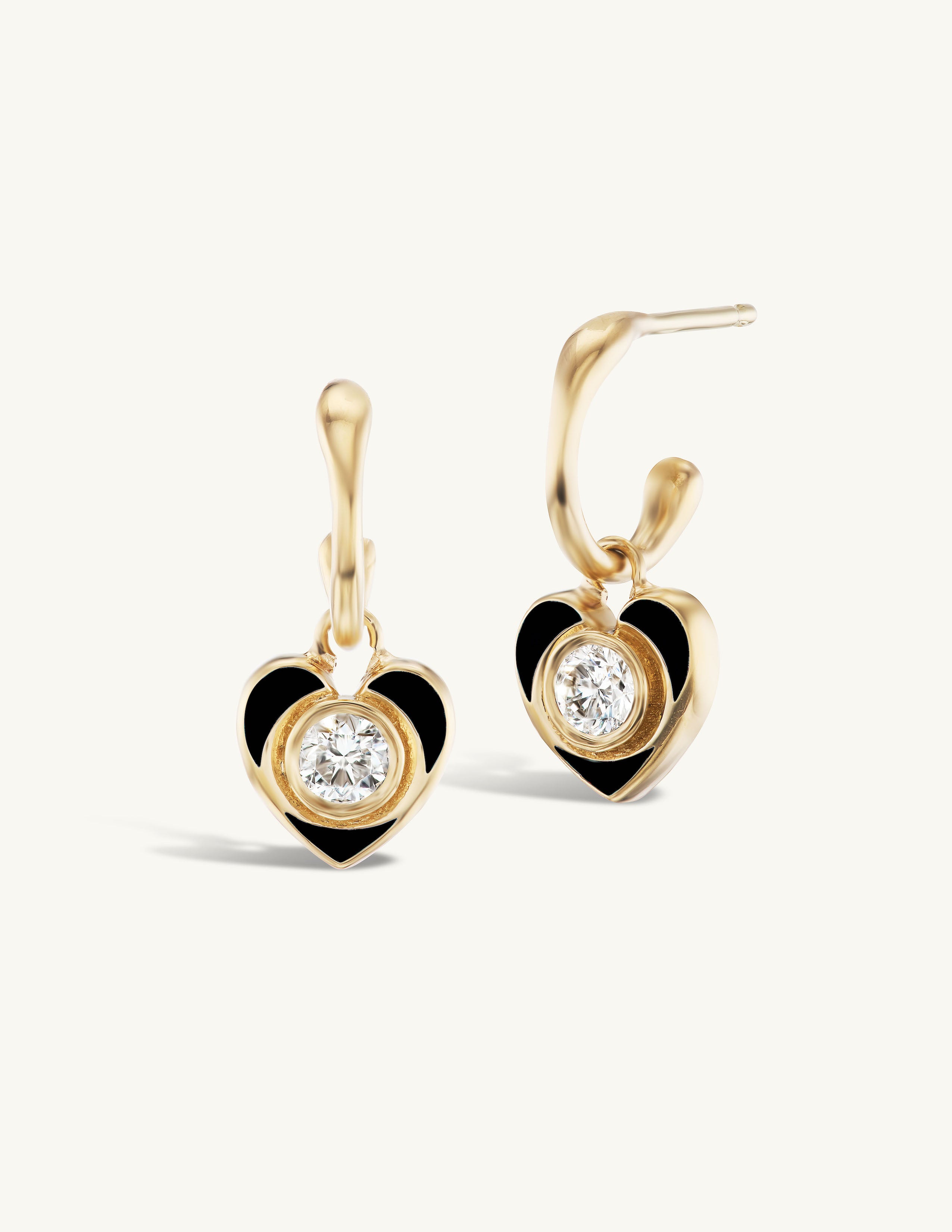 SRJ X ZM Enamel Baby Heart Earrings