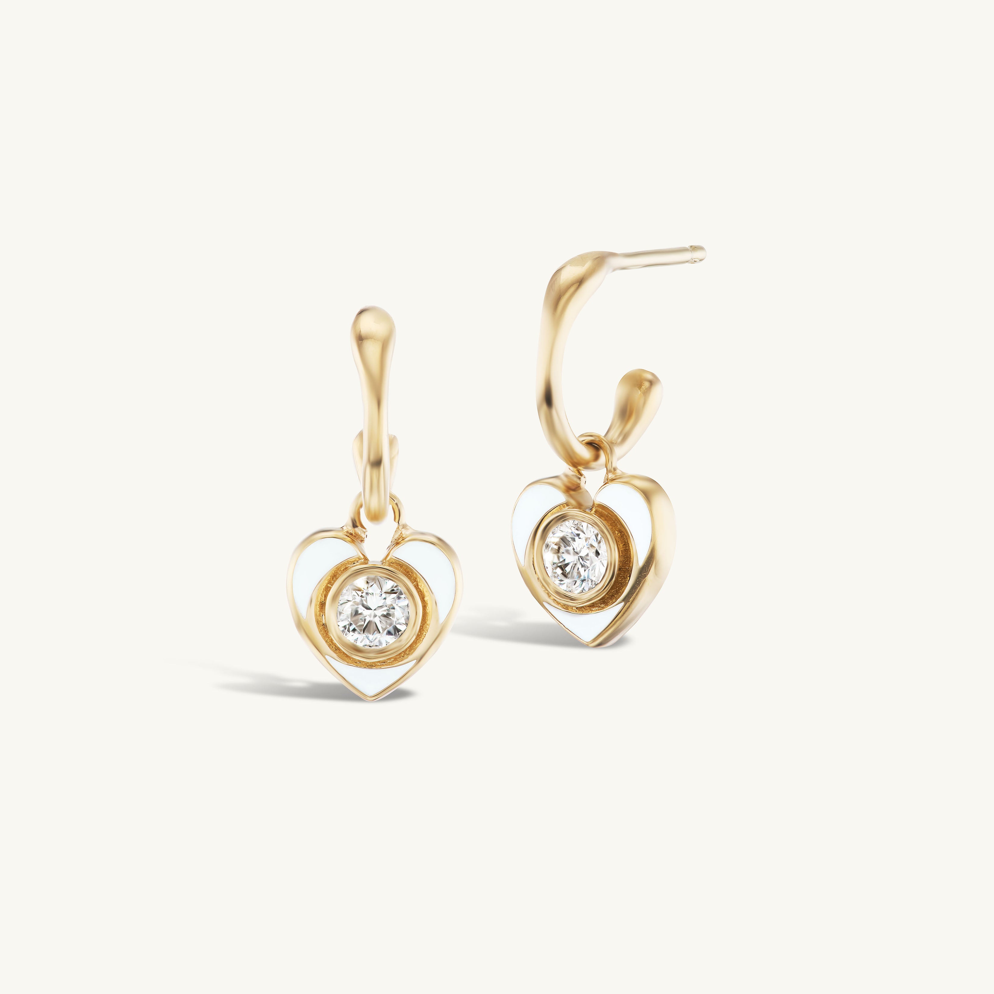 SRJ X ZM Enamel Baby Heart Earrings