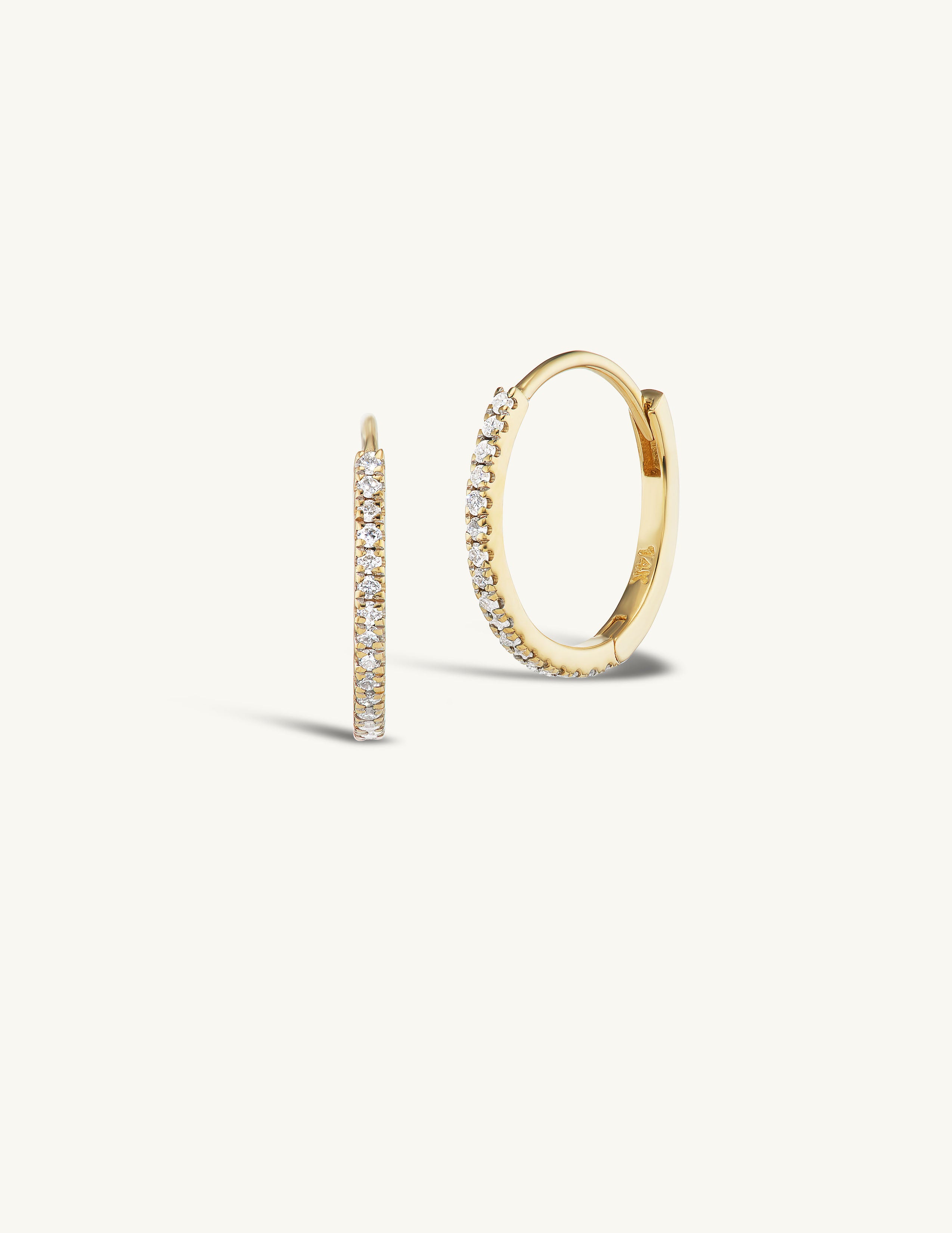 12mm Pave Huggies