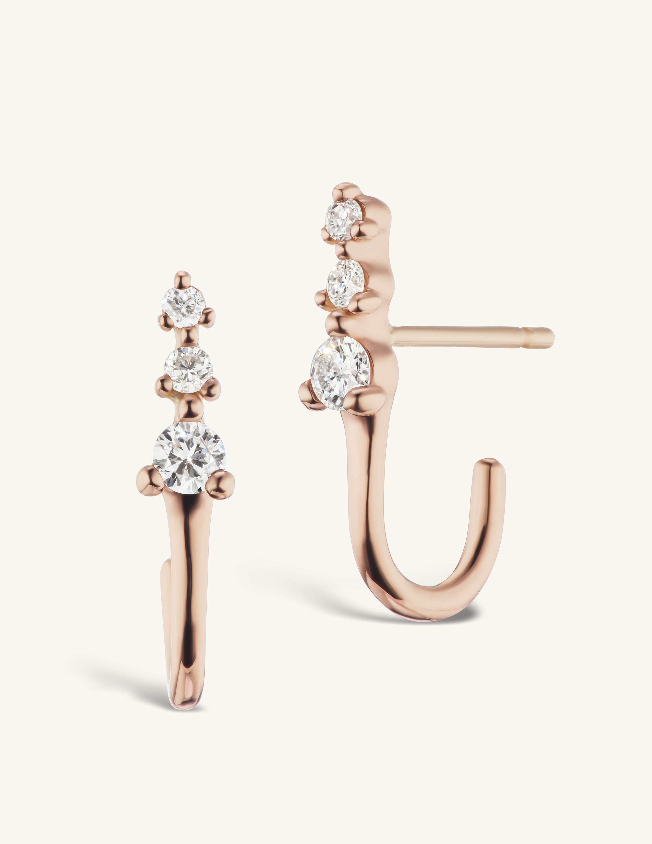 Triple Diamond Surge Earrings