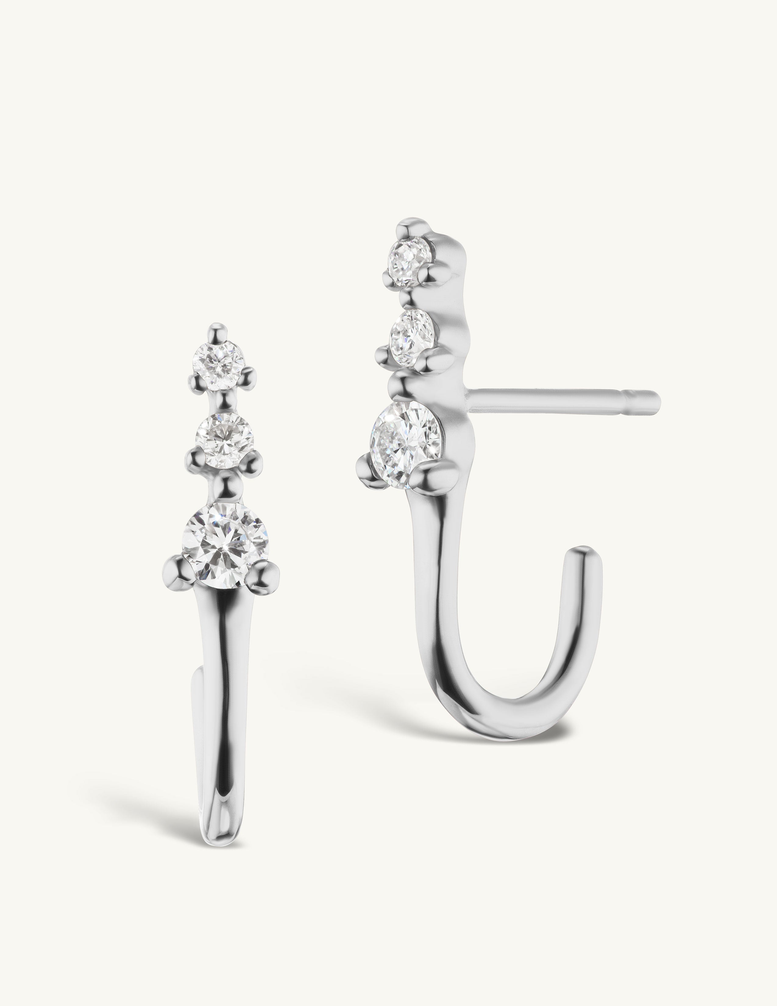Triple Diamond Surge Earrings