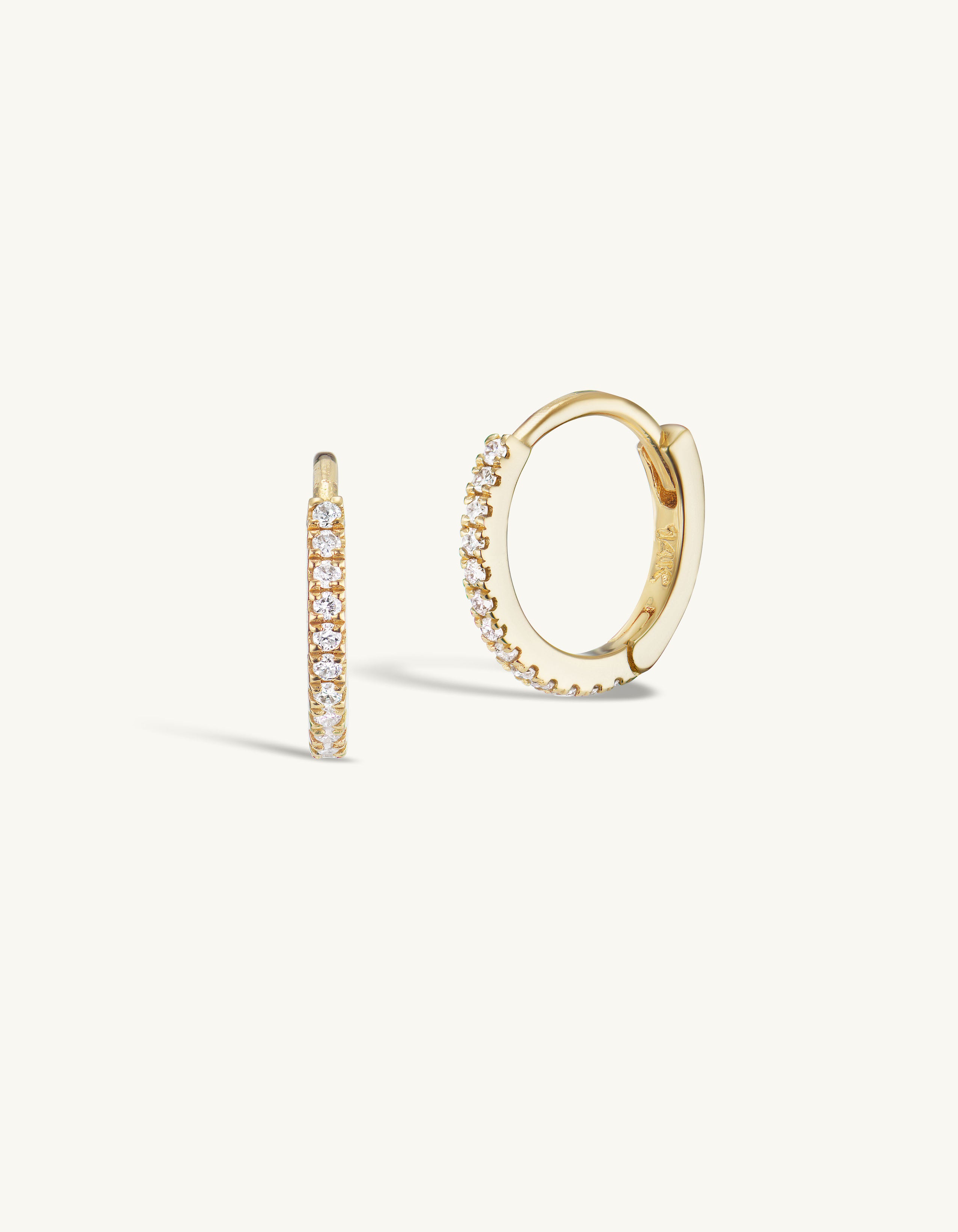 8mm Pave Huggies