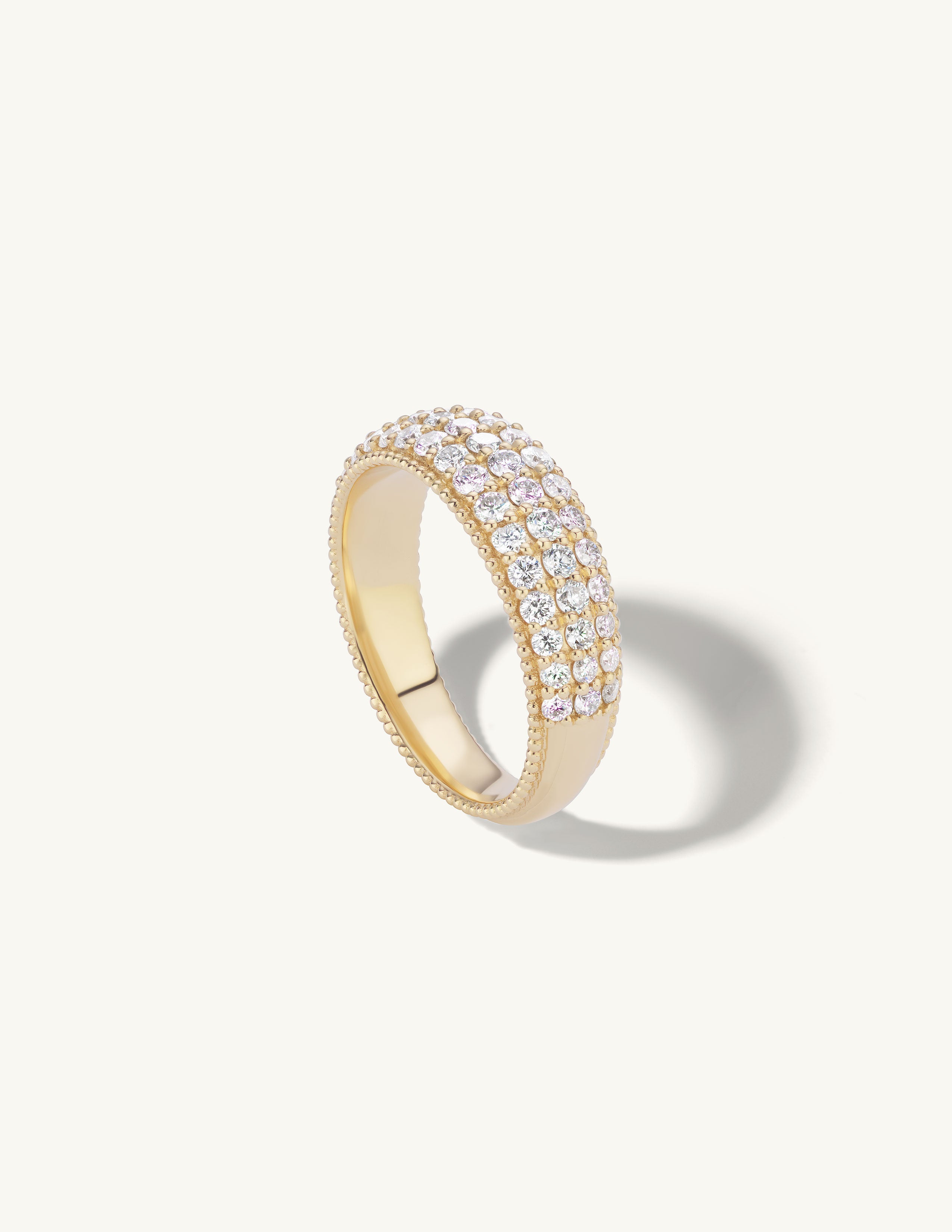 Wide Pave Band with Milgrain