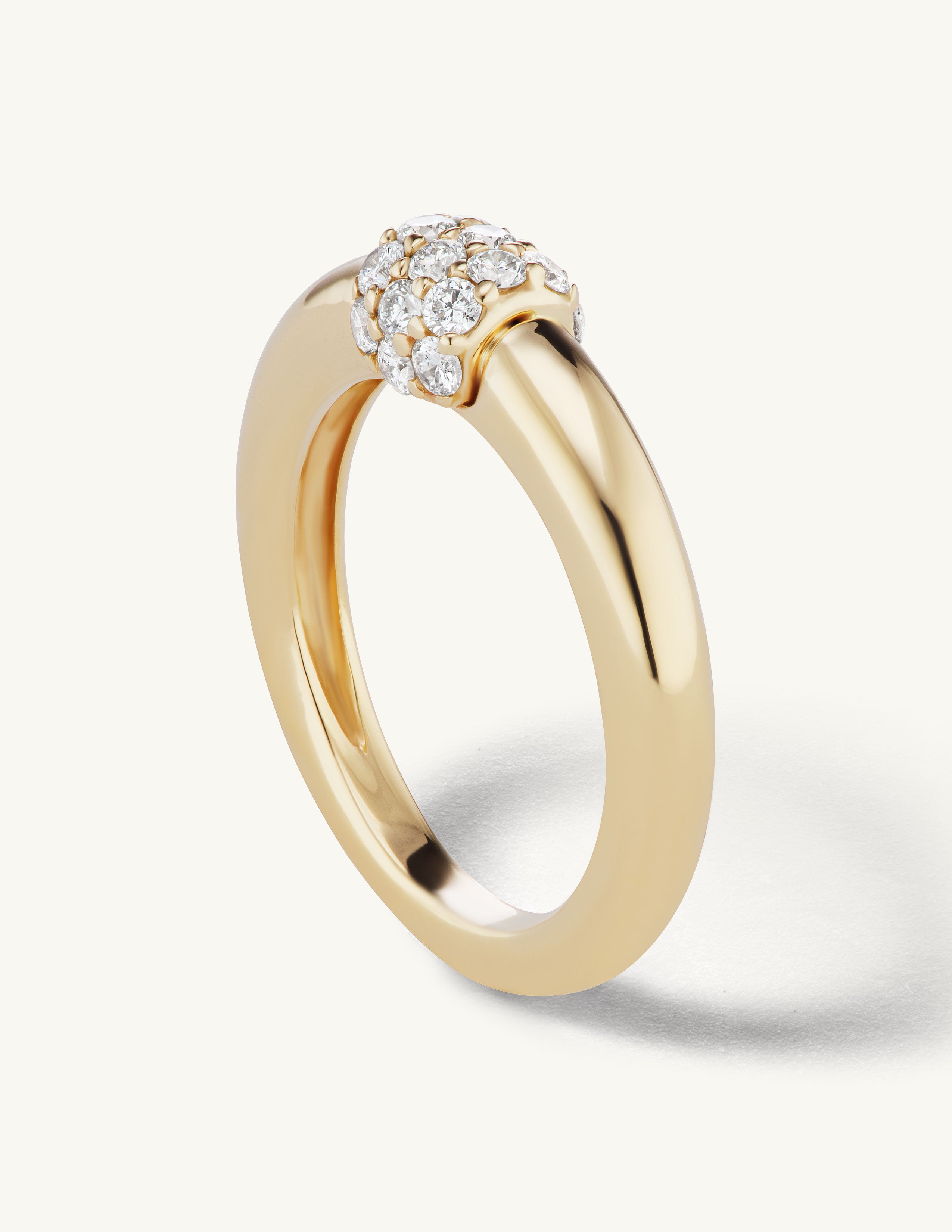 Triple Diamond Domed Ring