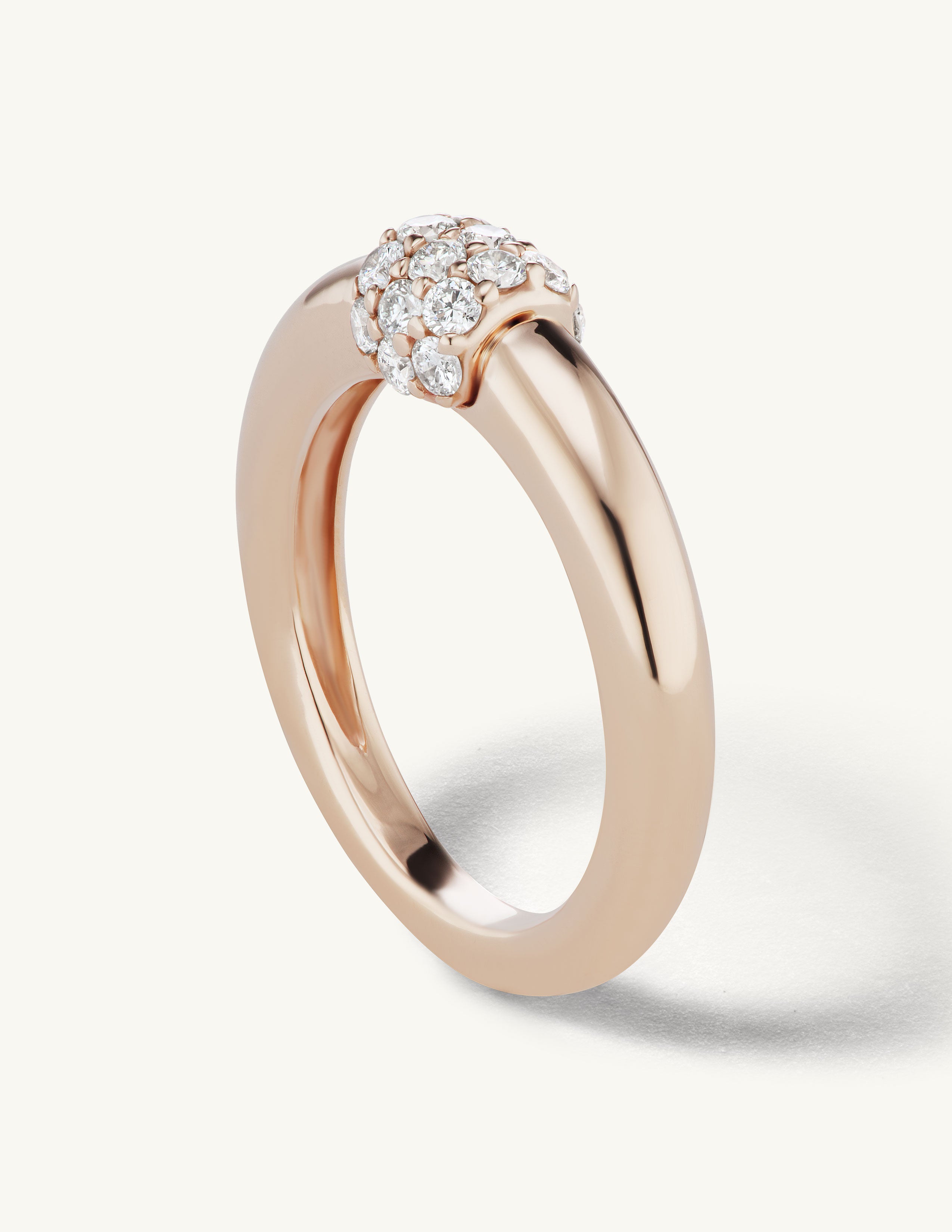 Triple Diamond Domed Ring