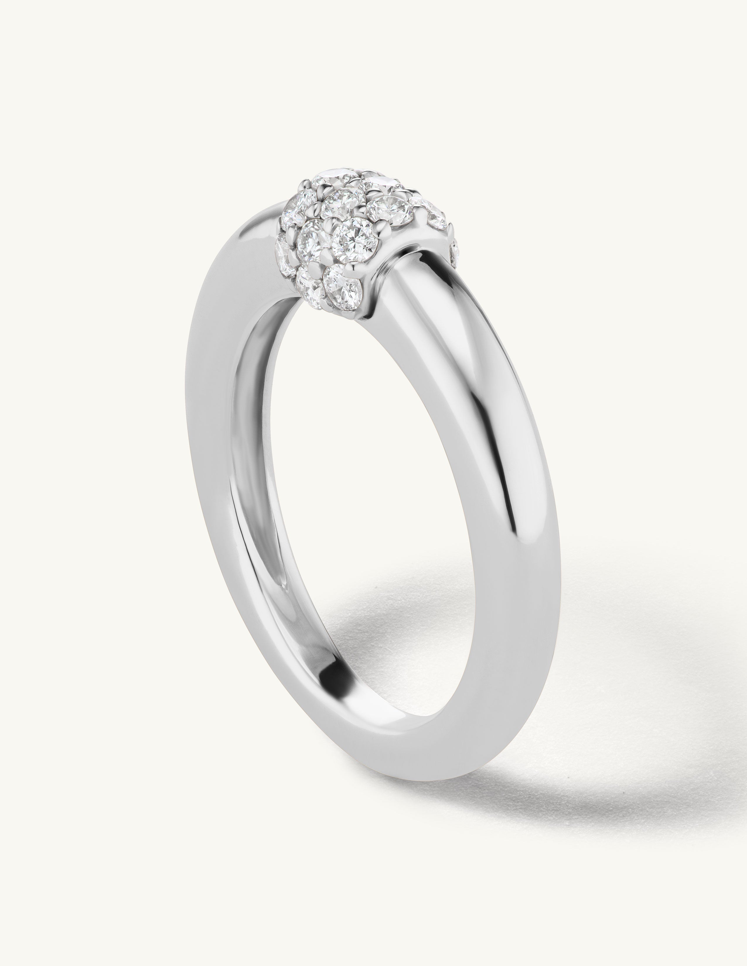 Triple Diamond Domed Ring