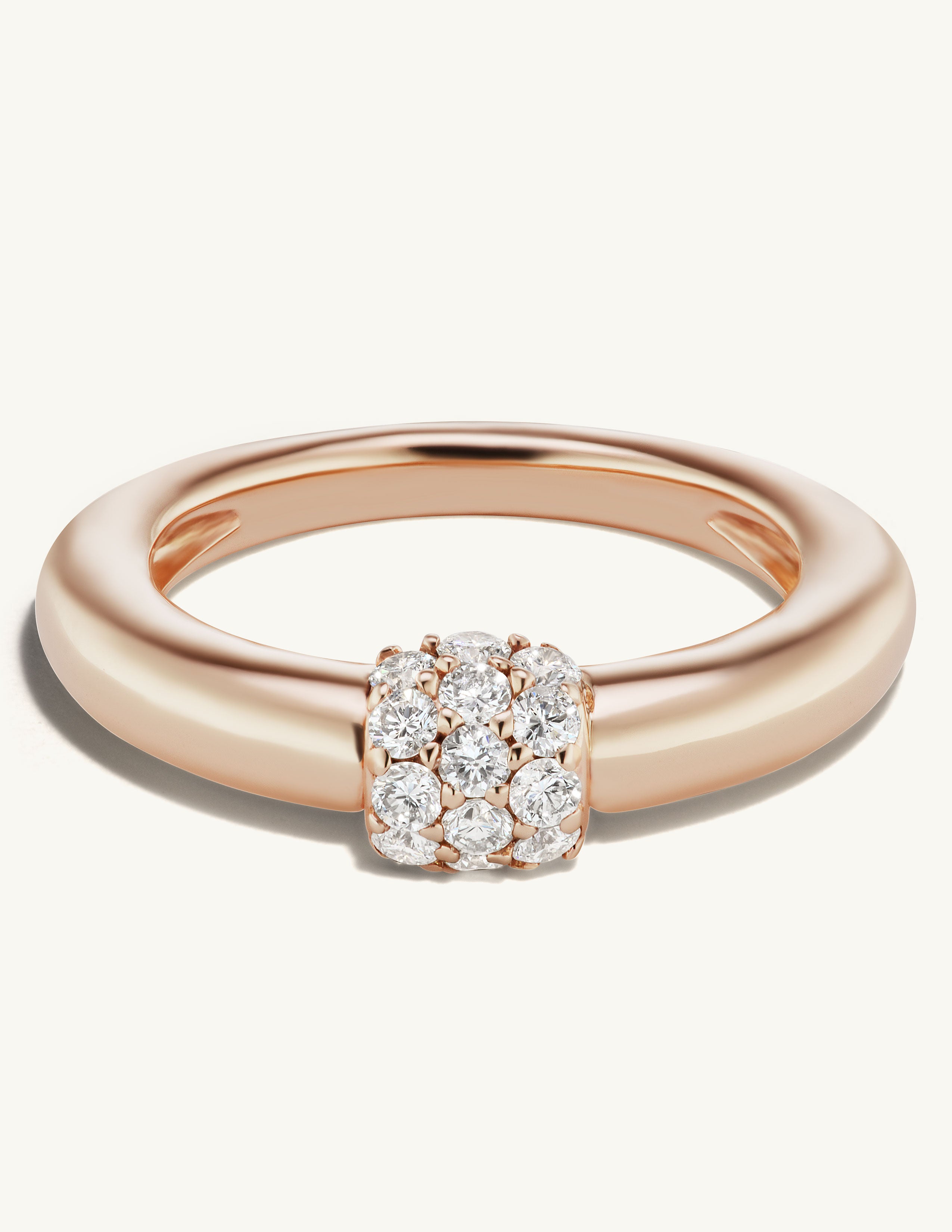 Triple Diamond Domed Ring