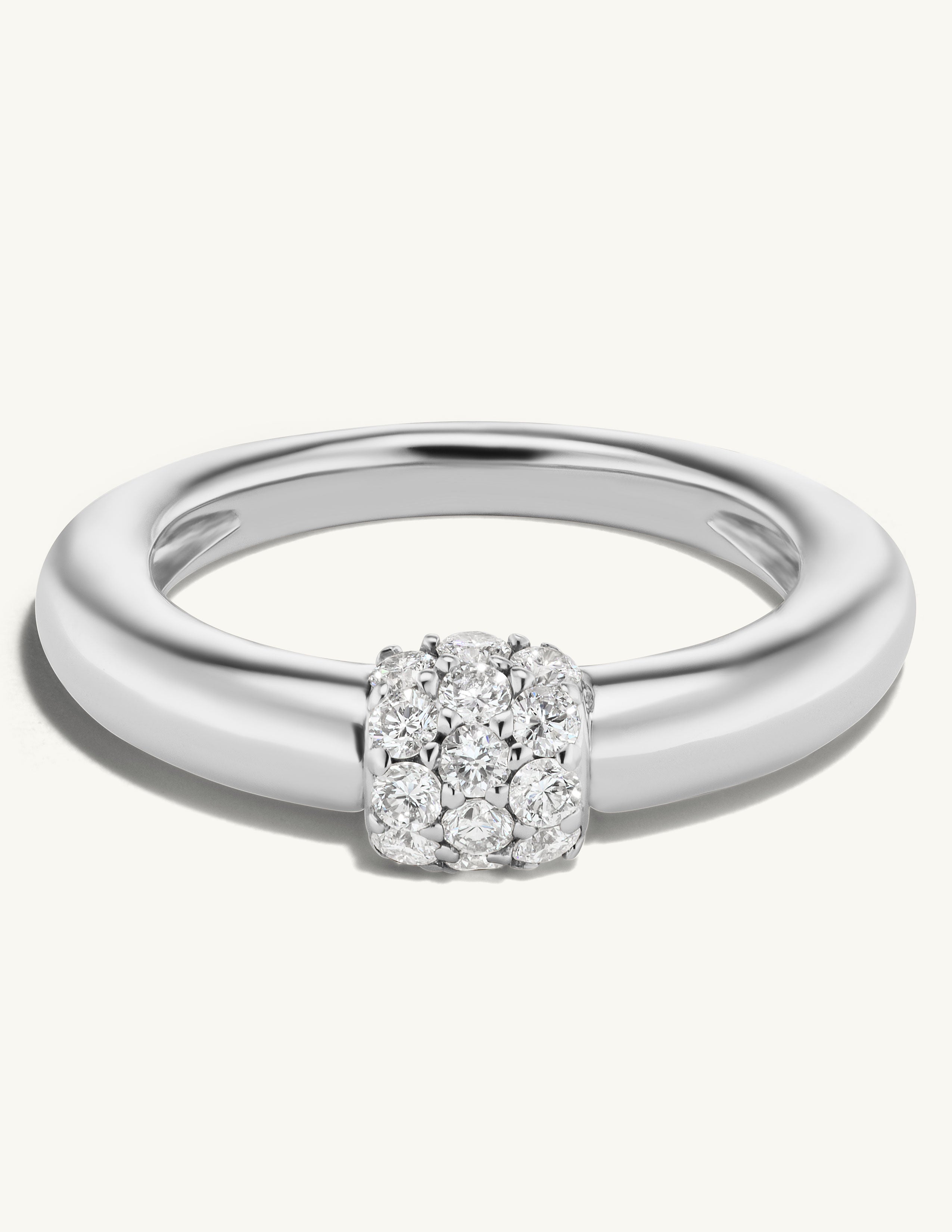 Triple Diamond Domed Ring