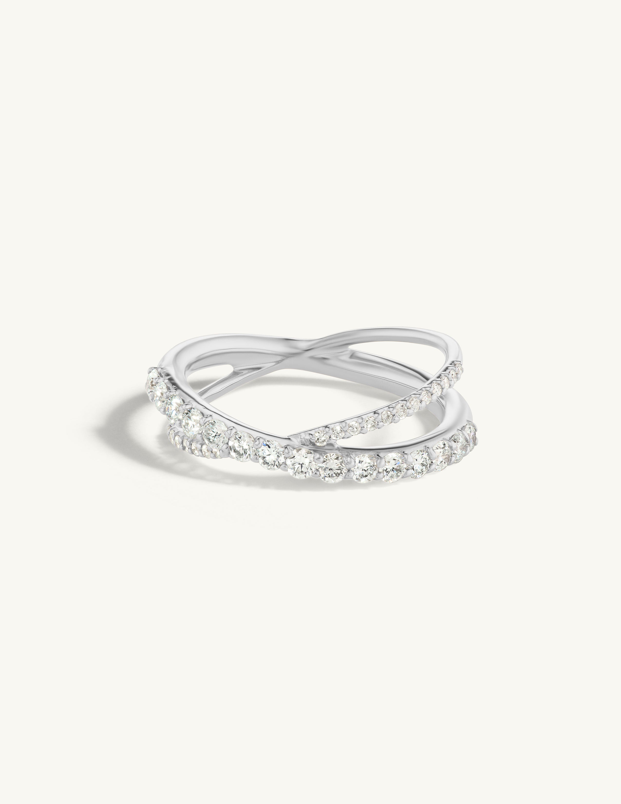 Full Pave Crossover Ring