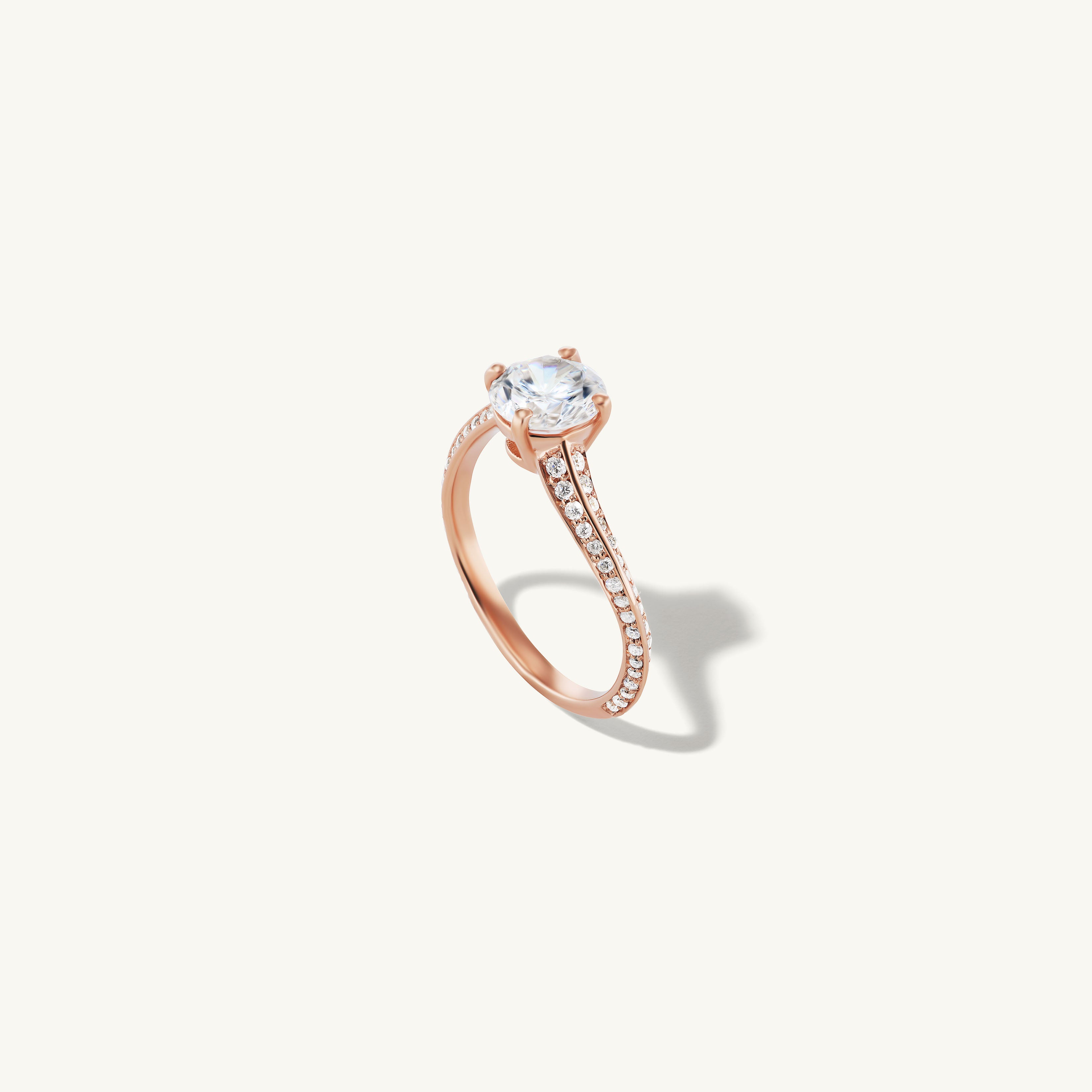 Pave Tidal Engagement Ring