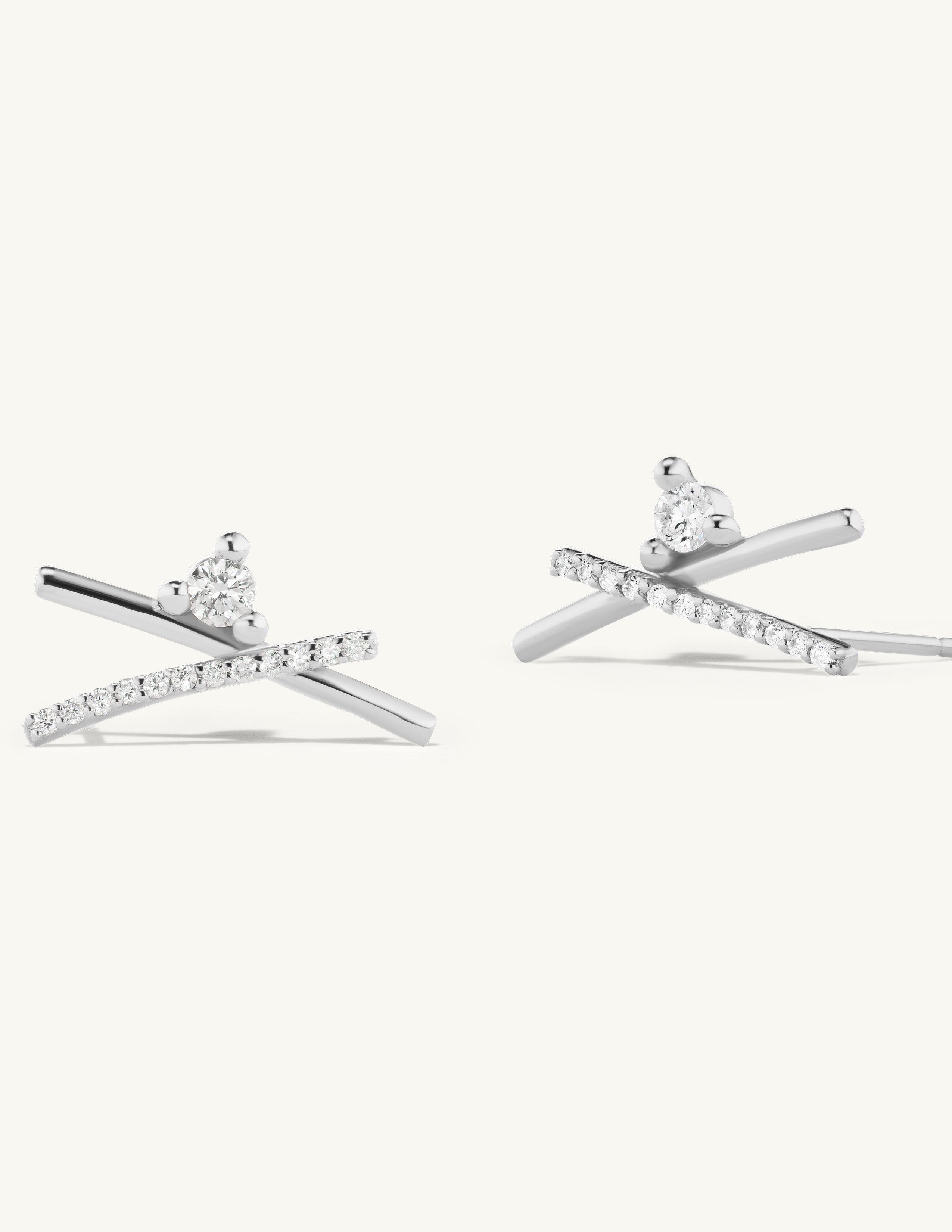Pave Crossroads Earrings
