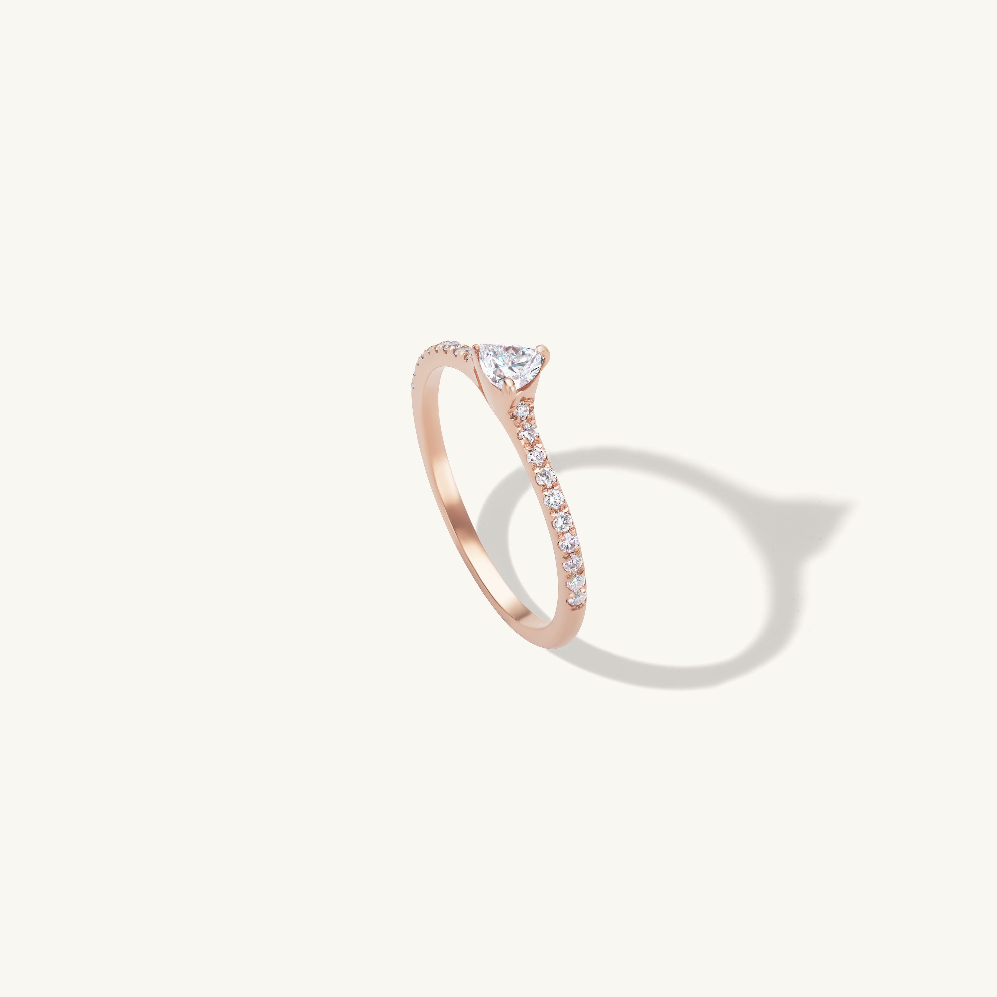 Trillion Ring with Pave Band