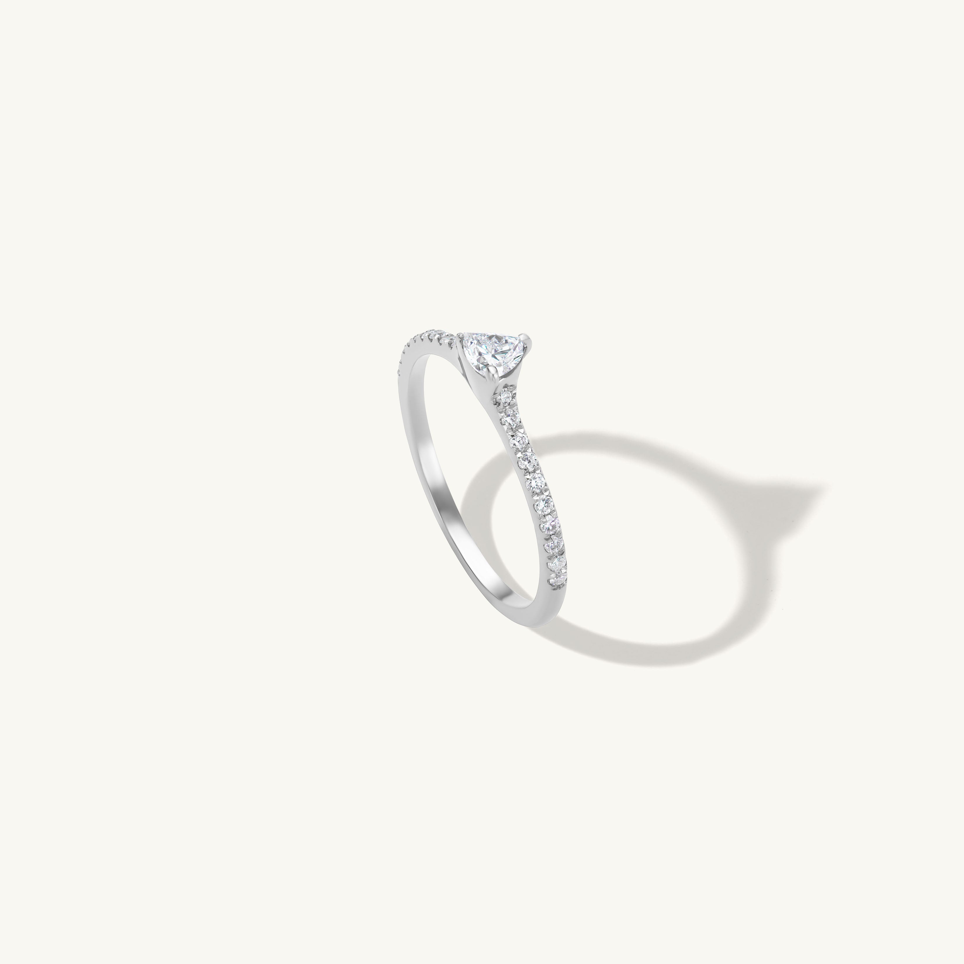 Trillion Ring with Pave Band