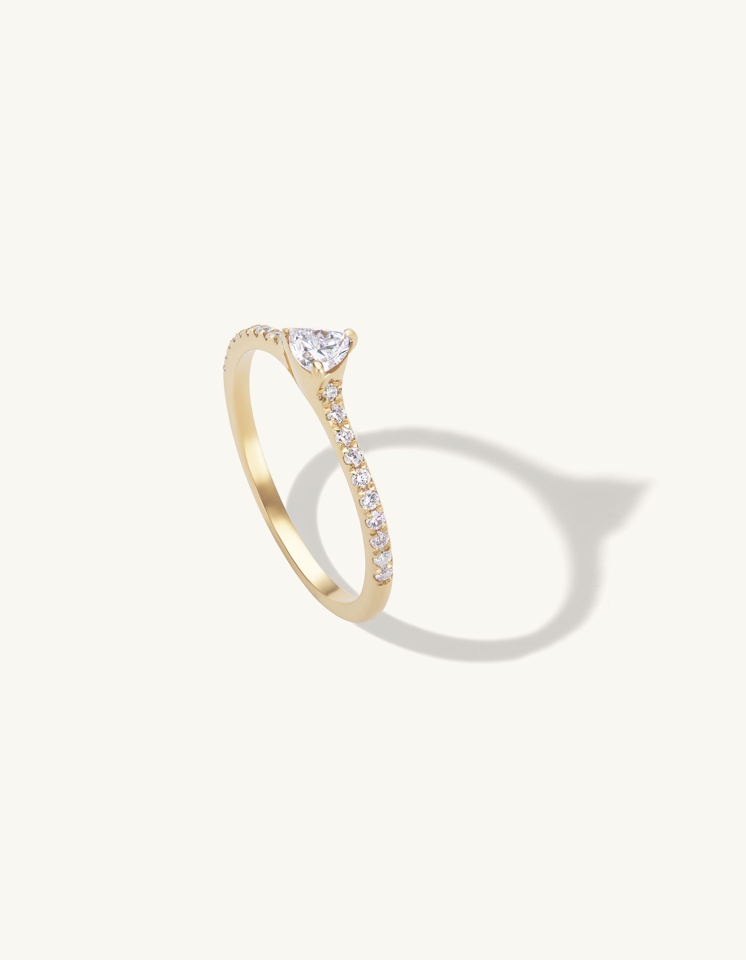 Trillion Ring with Pave Band