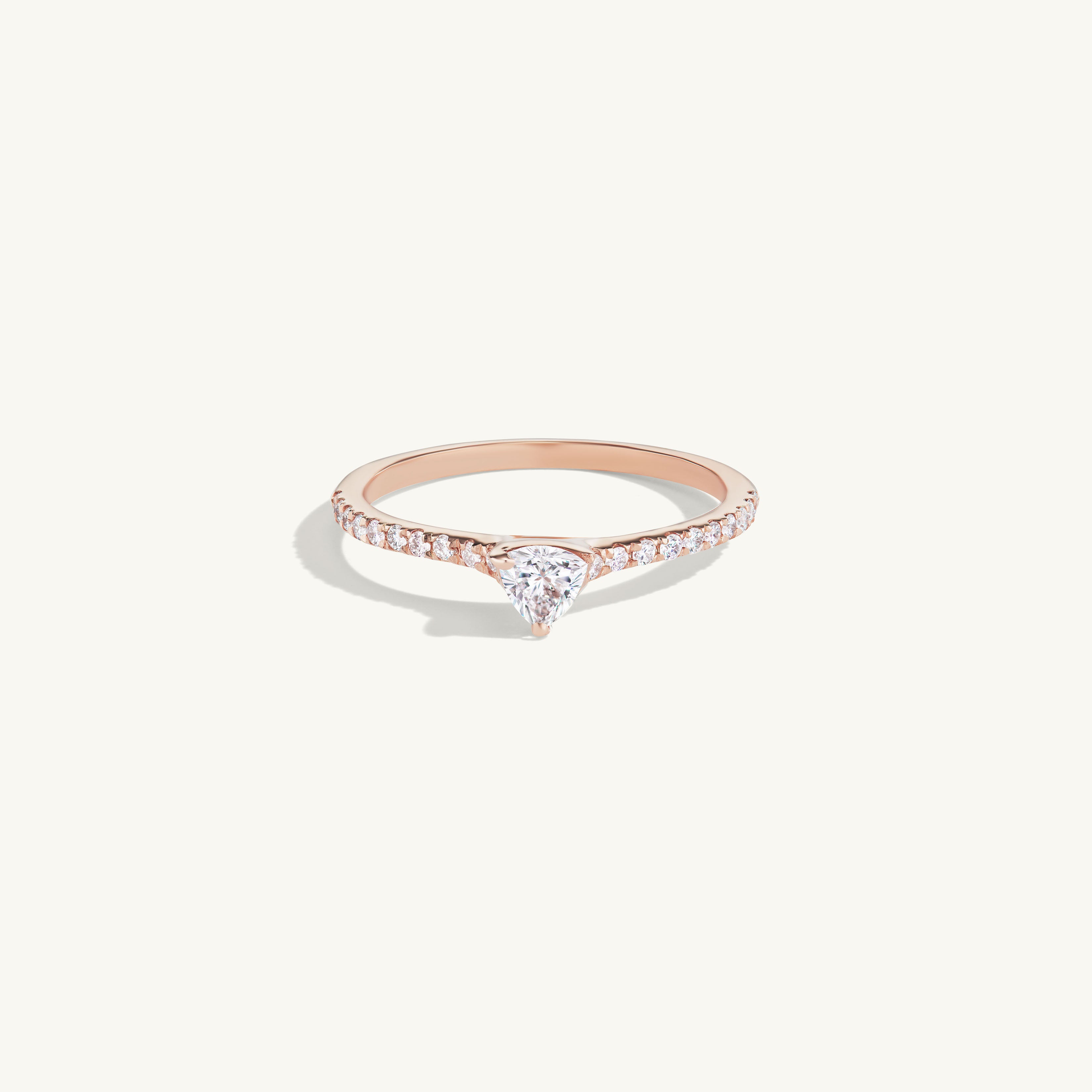 Trillion Ring with Pave Band