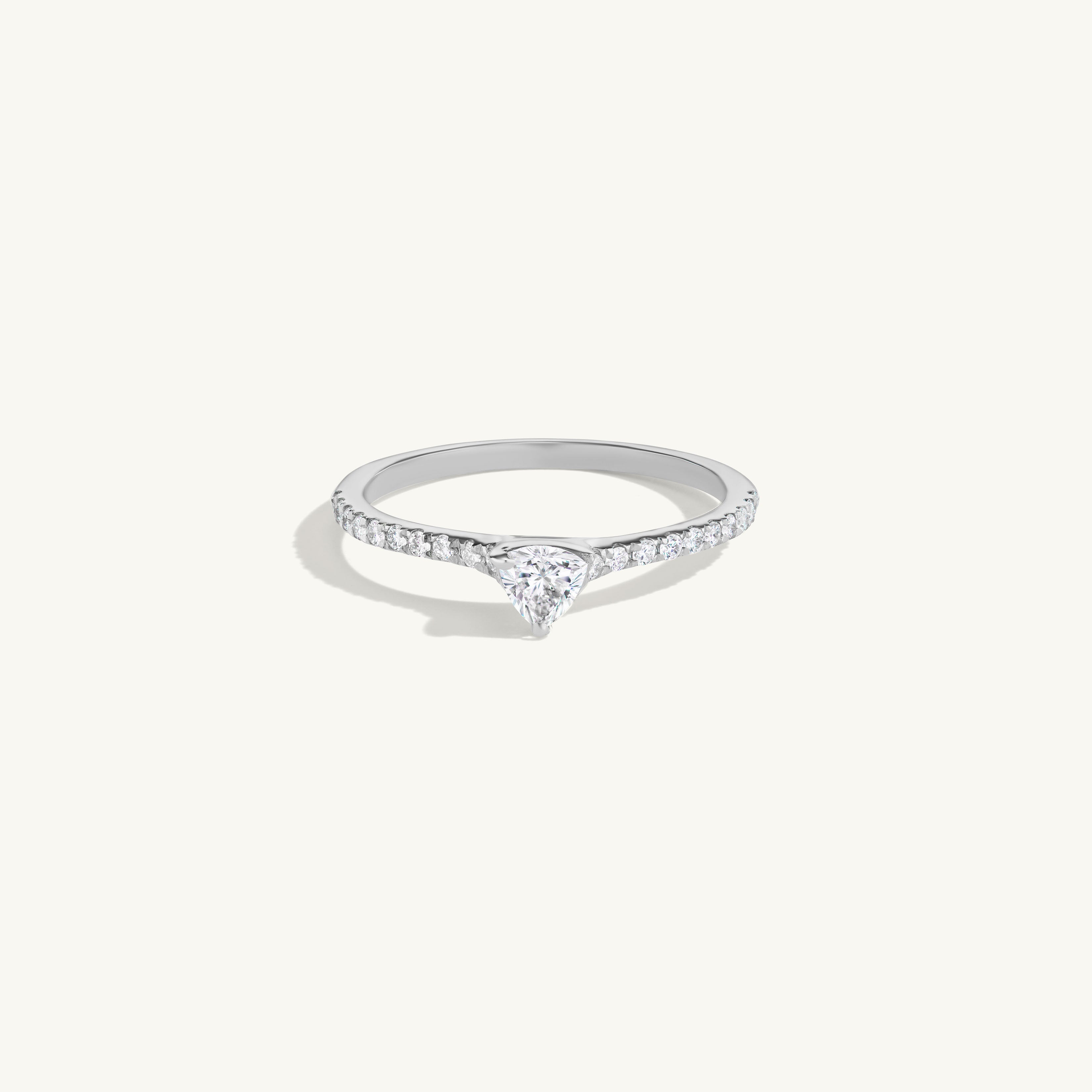 Trillion Ring with Pave Band