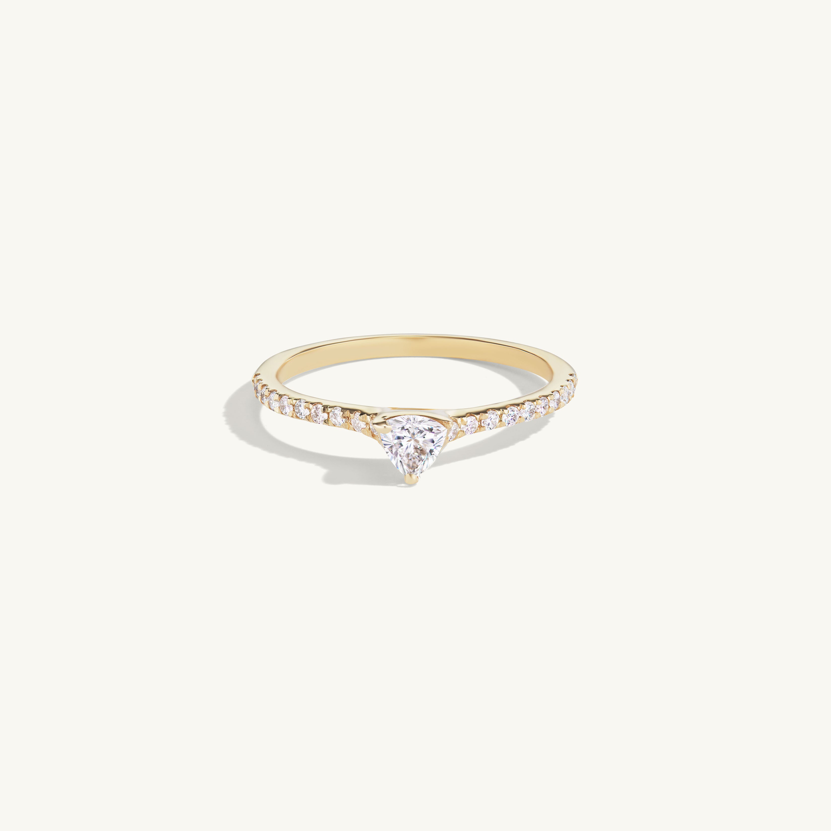 Trillion Ring with Pave Band