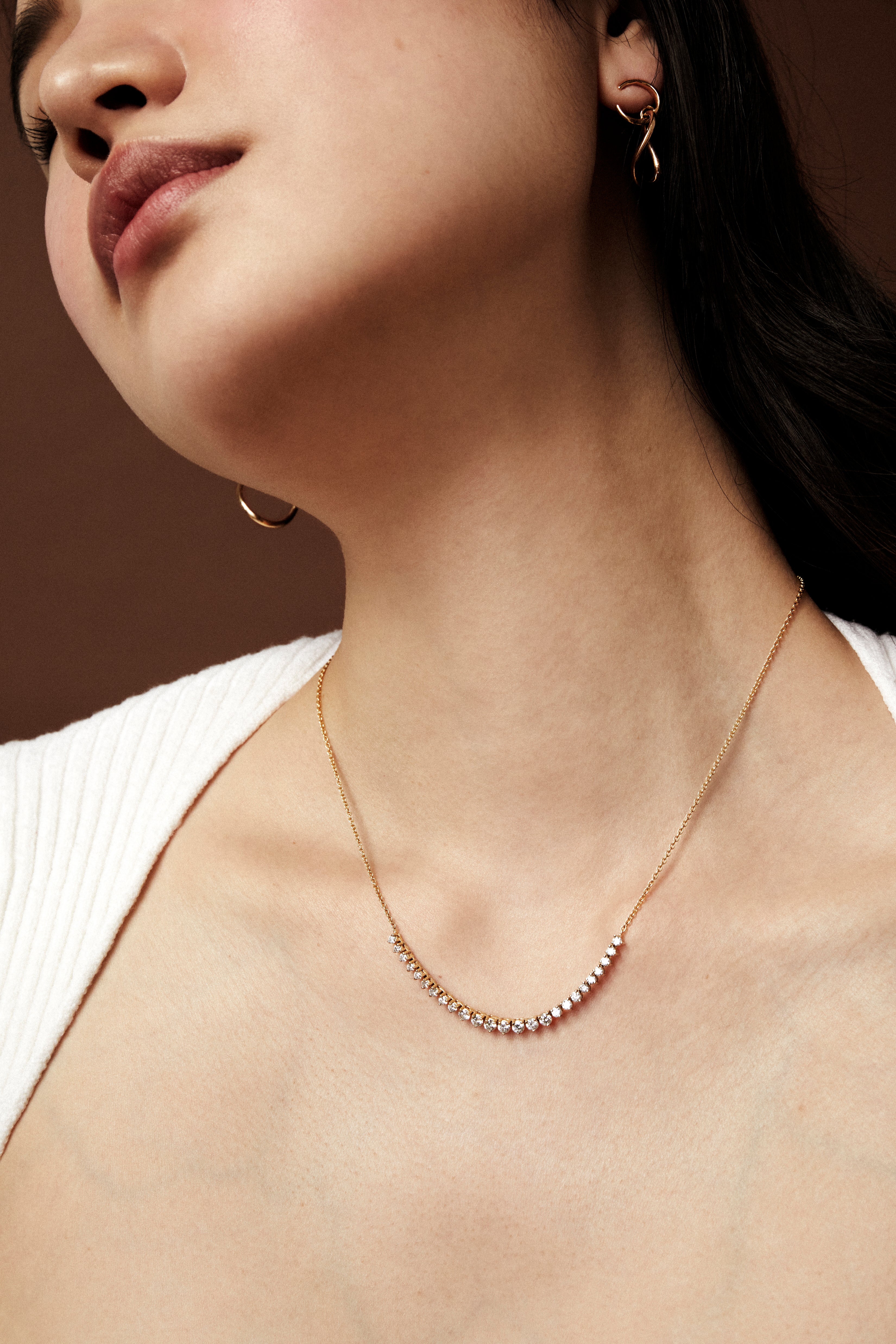 Graduating Diamond Tennis Necklace