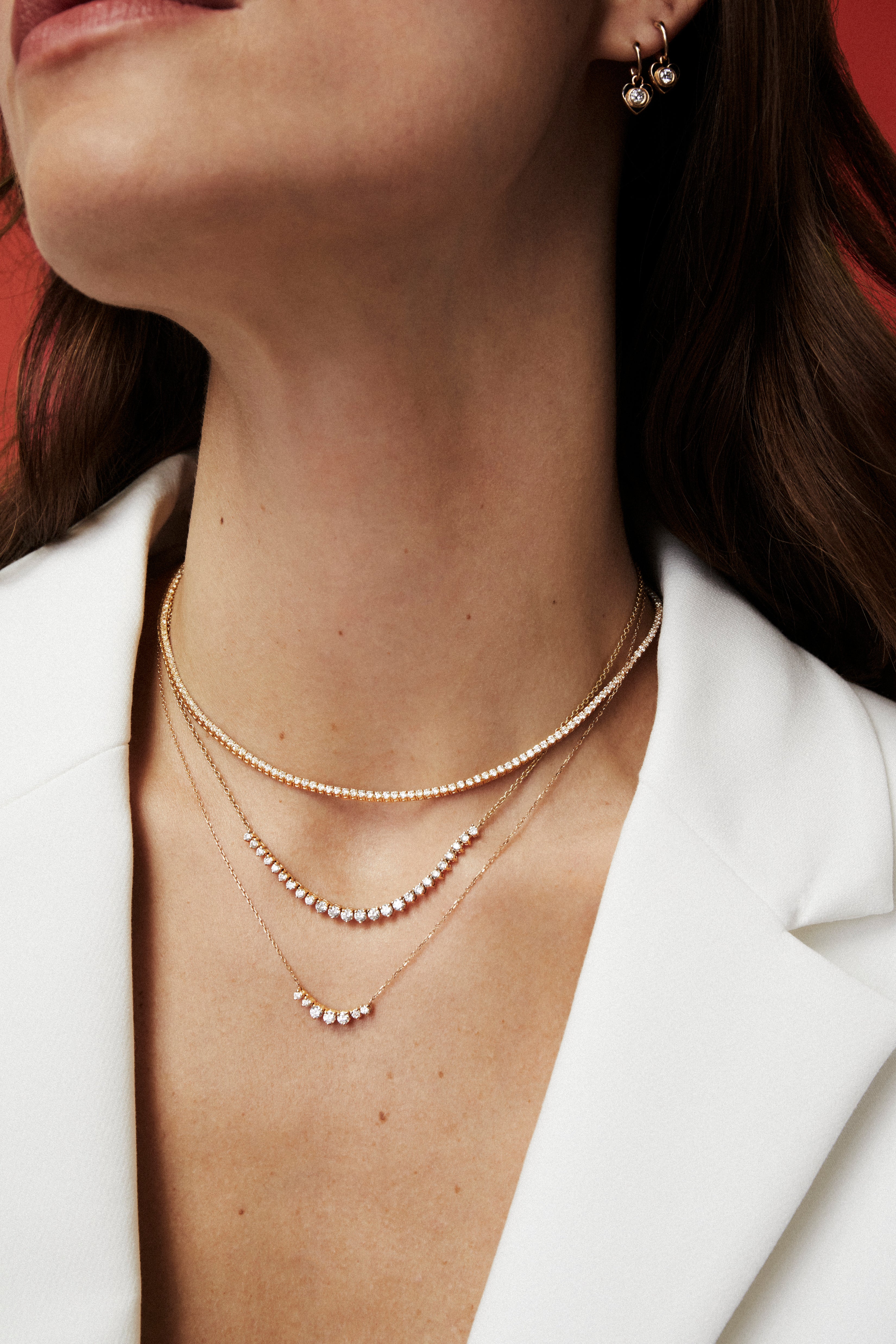 Graduating Diamond Tennis Necklace