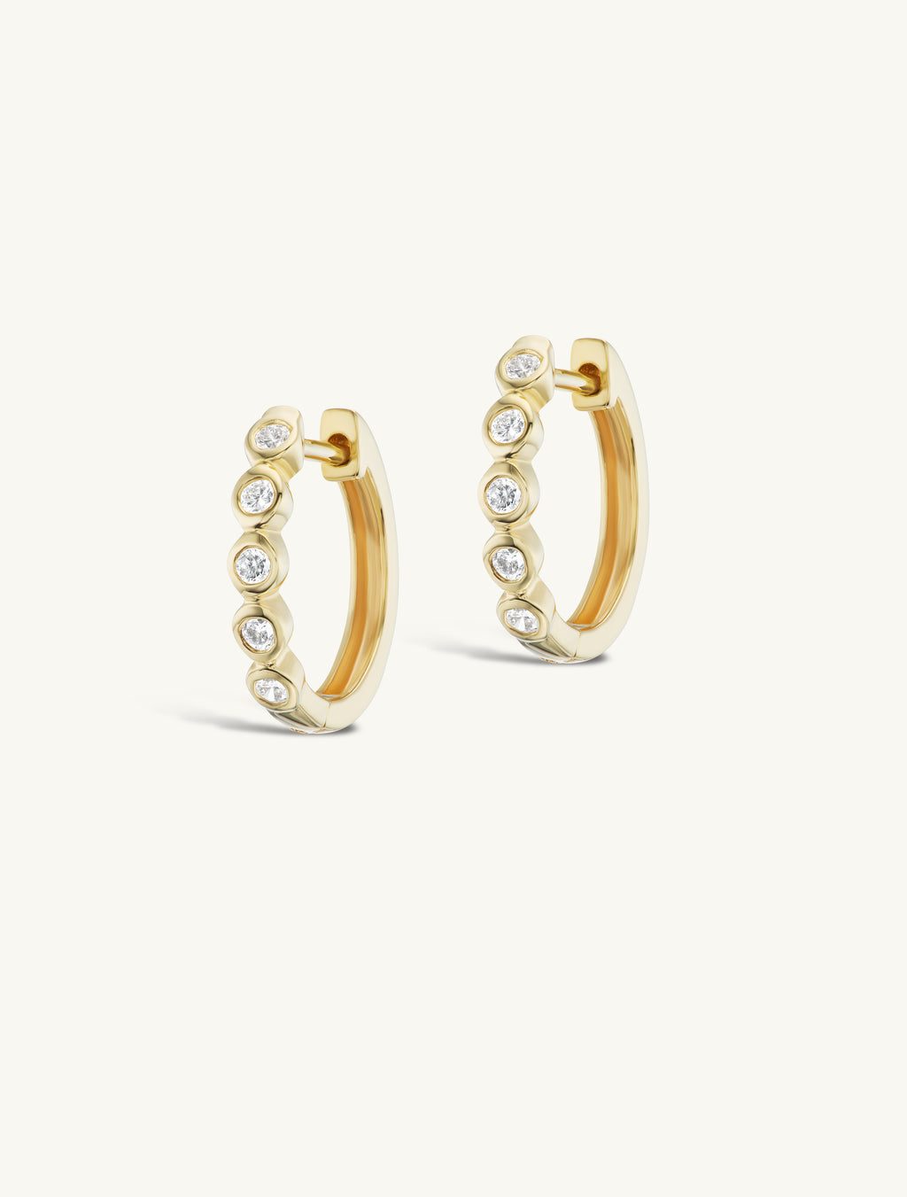 12mm Diamond Bezel Hoops
