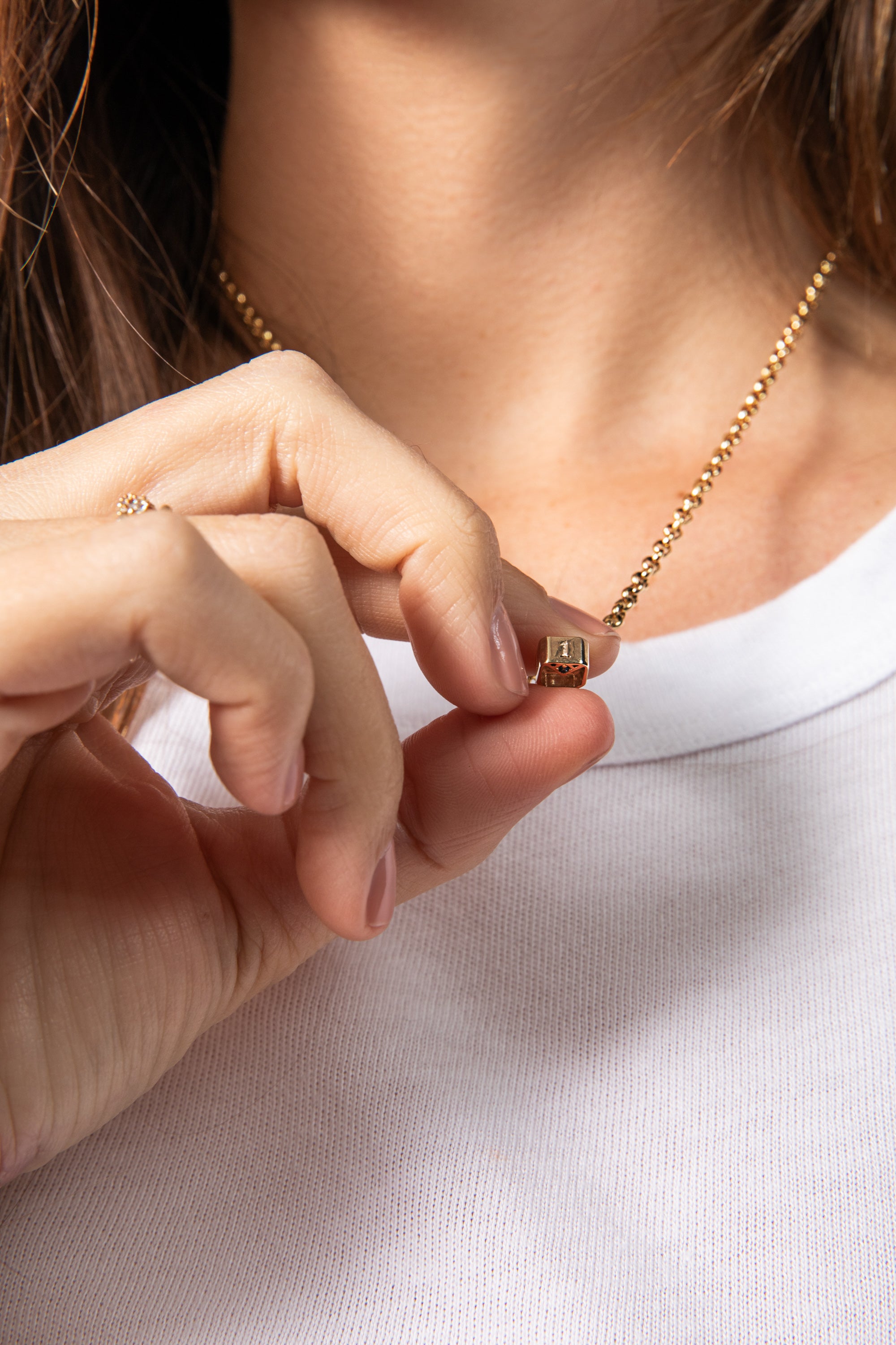 Asscher Bezel Charm