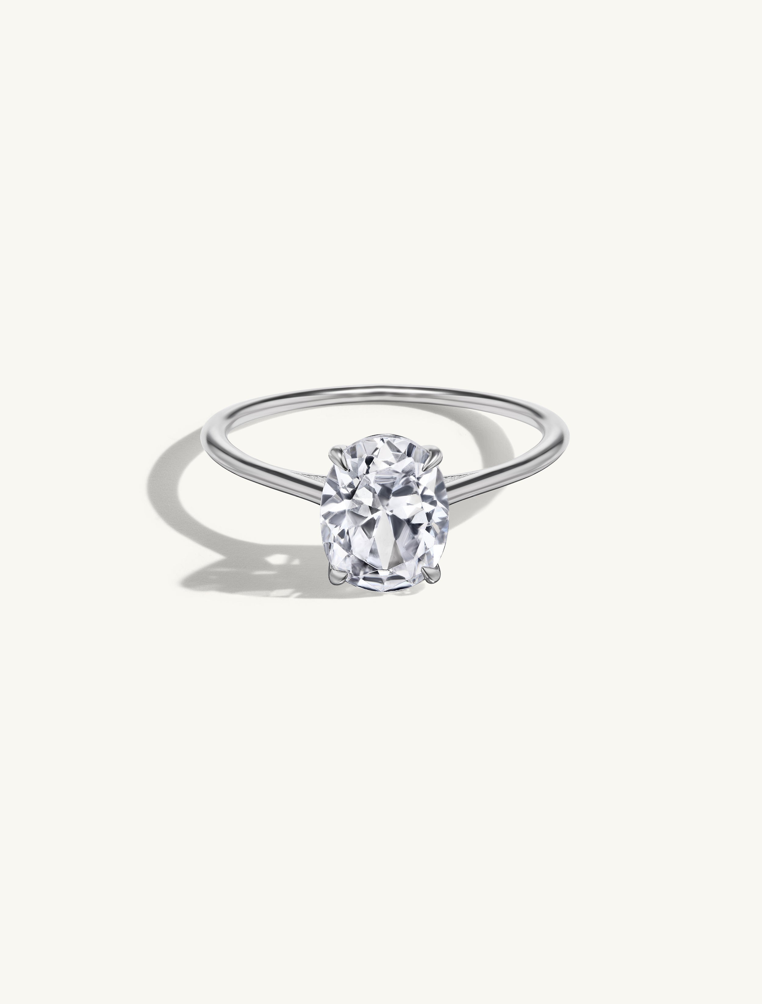 Floating Oval Engagement Try-On Ring
