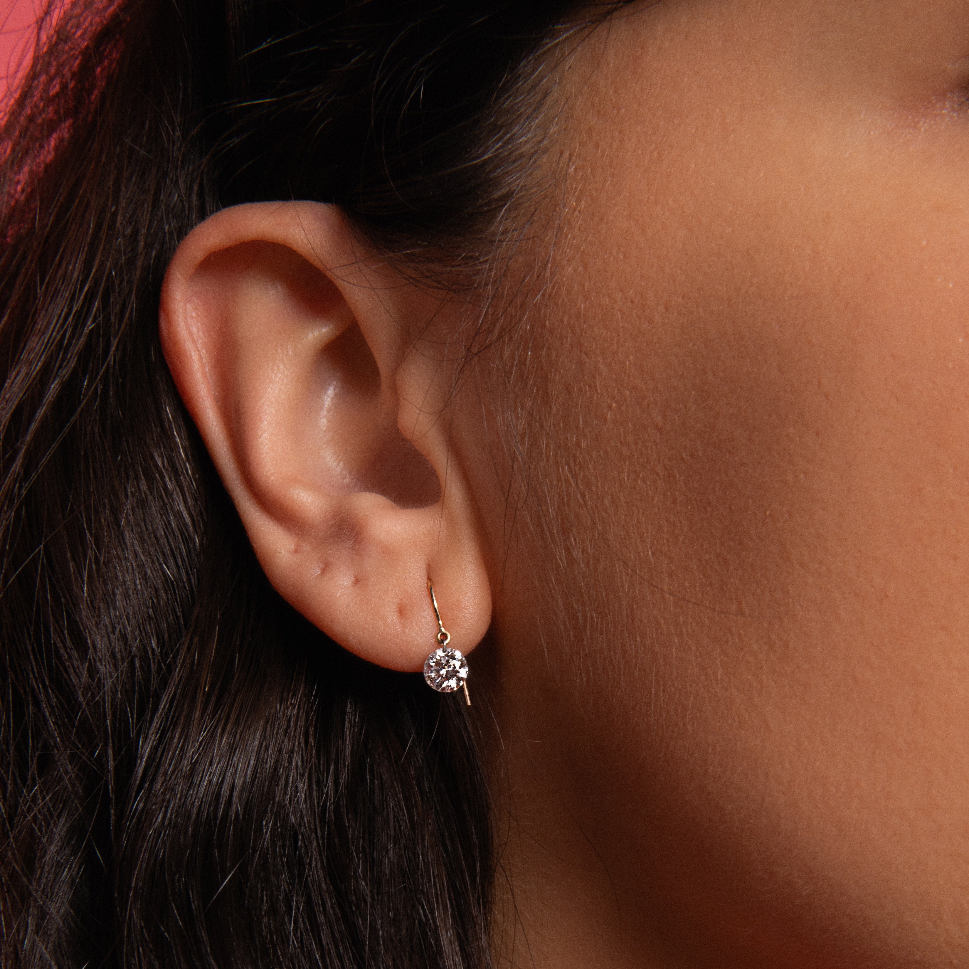 Pierced Diamond Earrings