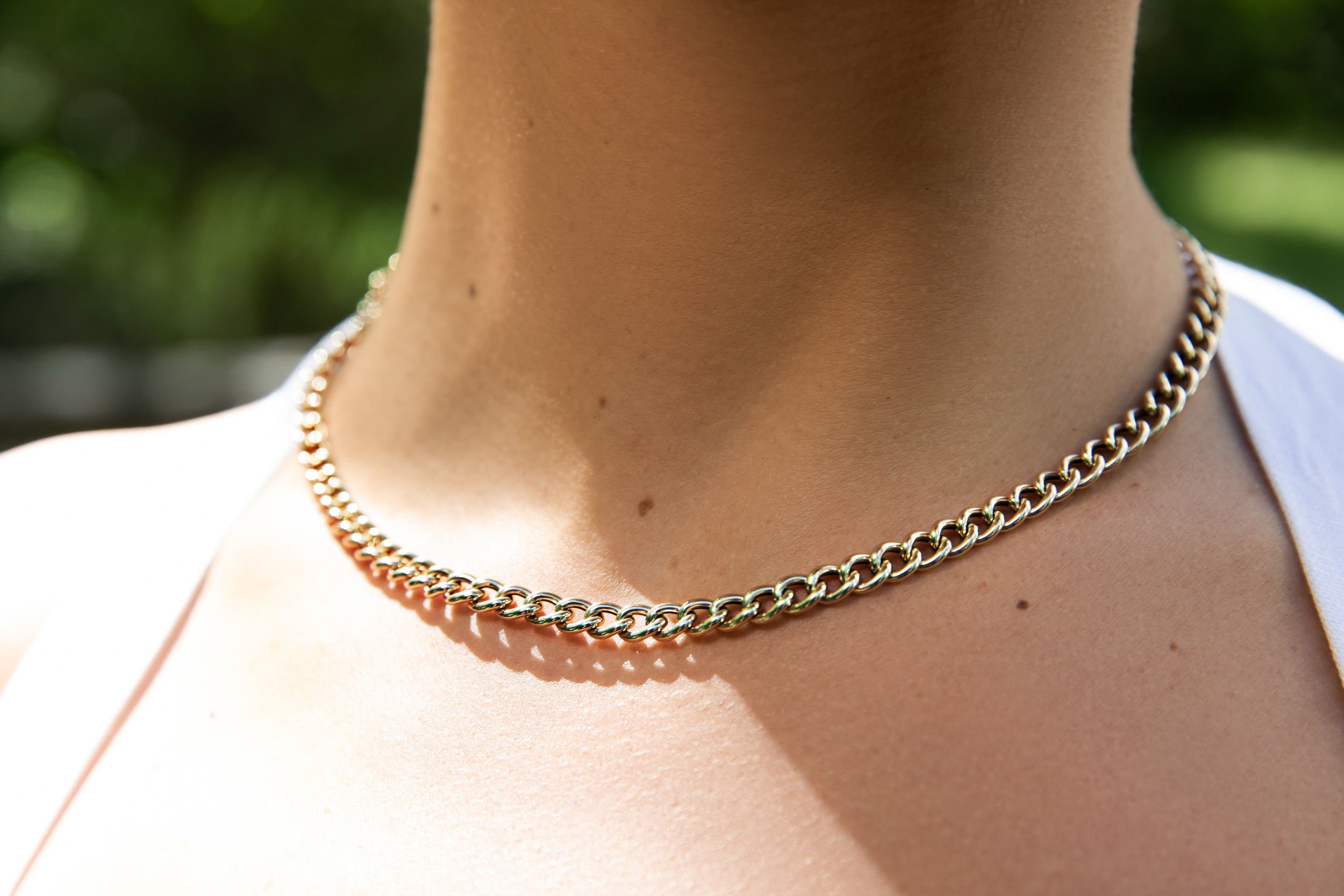 Elongated Cuban Chain Necklace